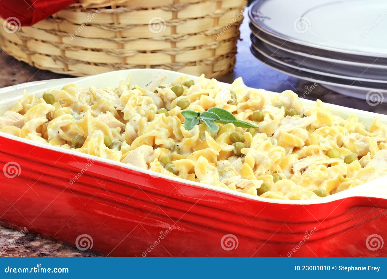 Creamy Tuna and Pasta Dinner Stock Photo Image of herb, food 23001010