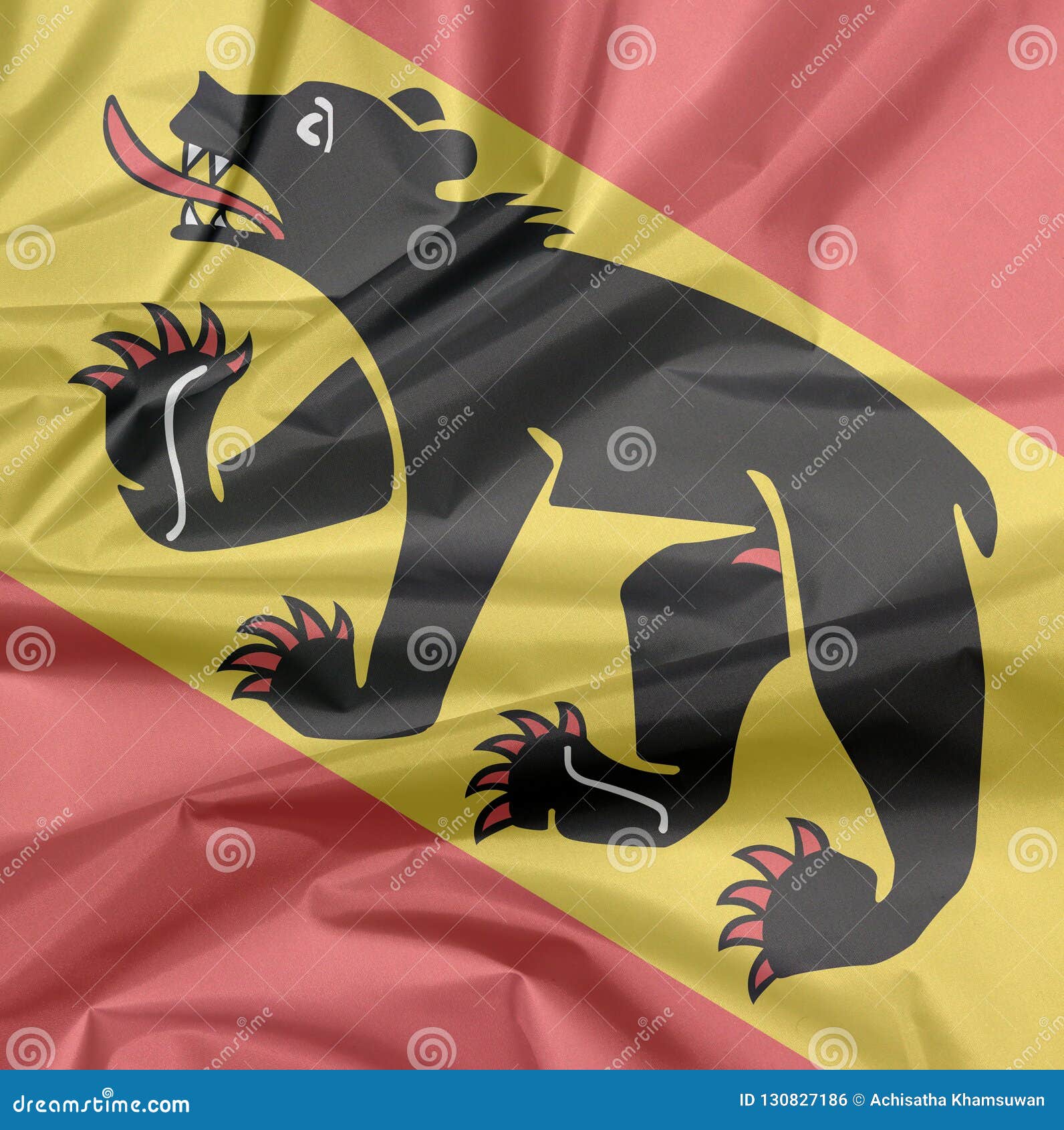 Crease Of Bern Coat Of Arms Flag Background, The Canton Of Switzerland ...
