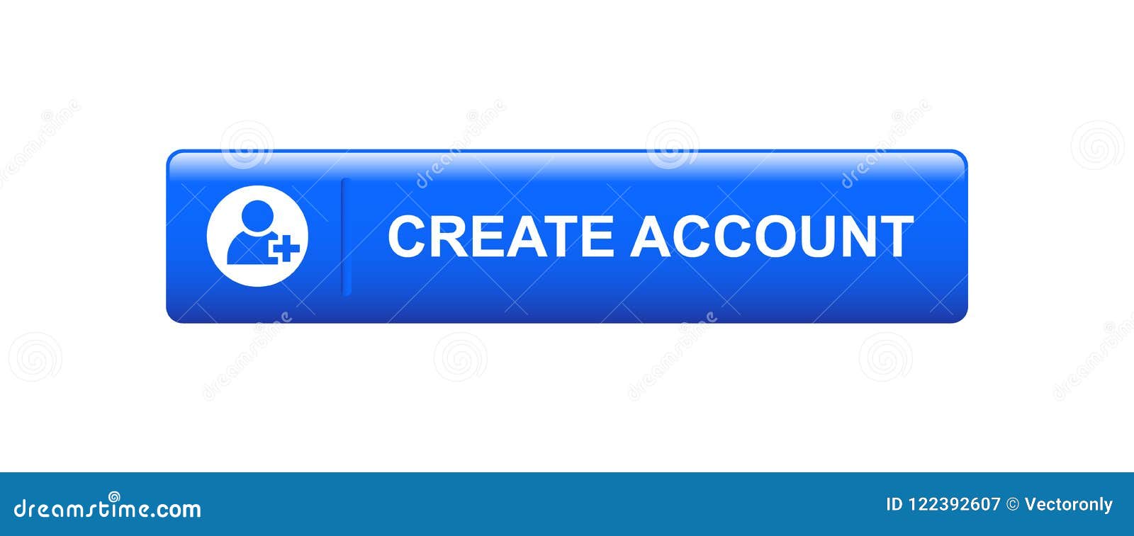 Create account button stock illustration. Illustration of creating
