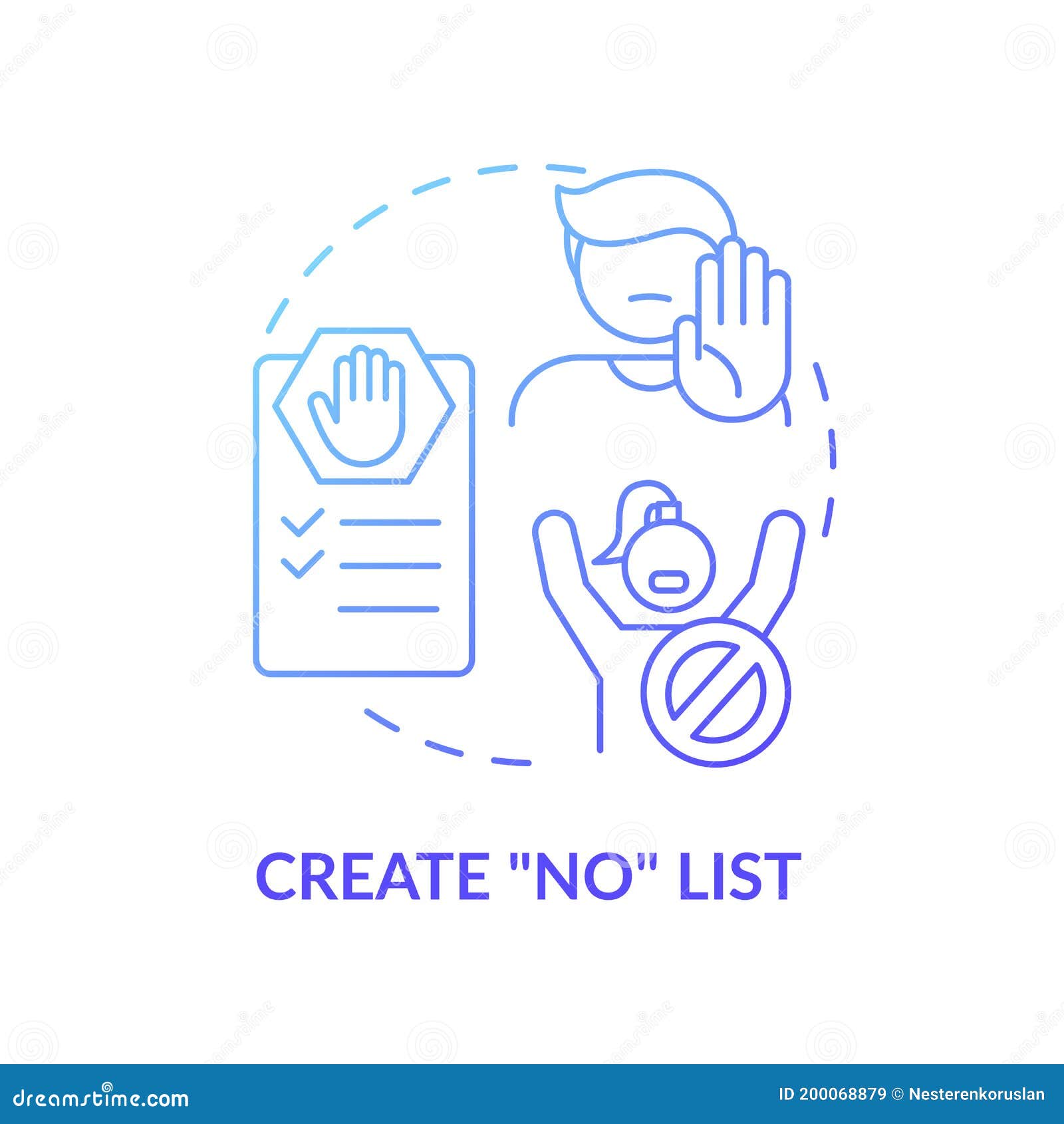 create no list concept icon