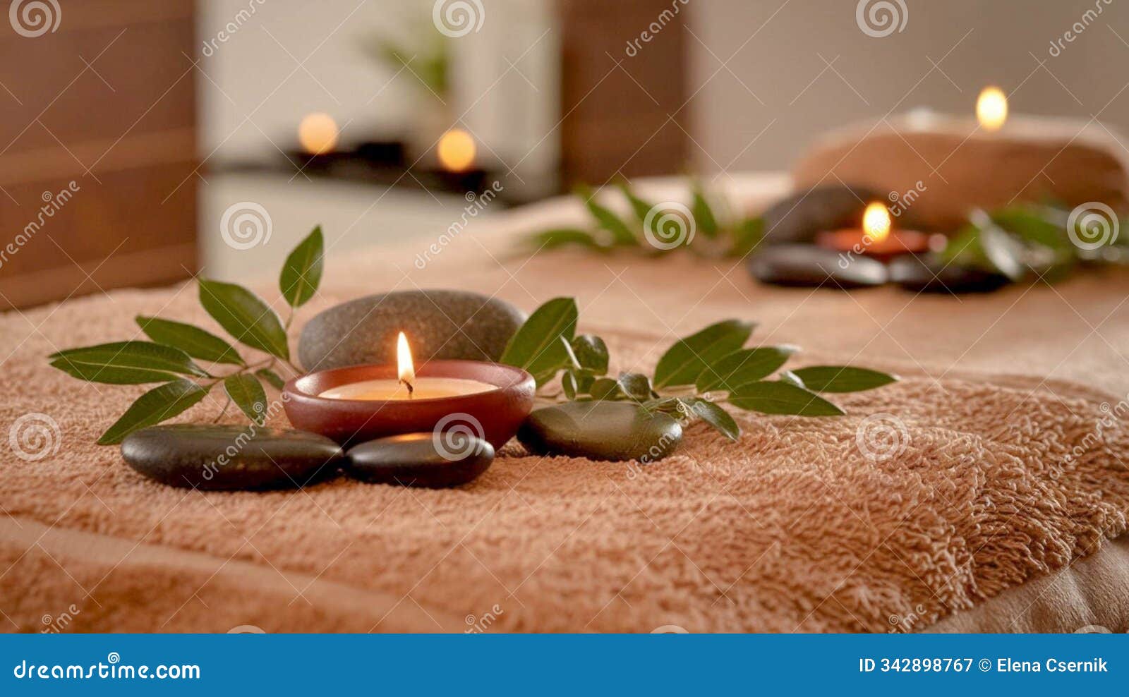calming spa banner soft natural light on botanical skincare