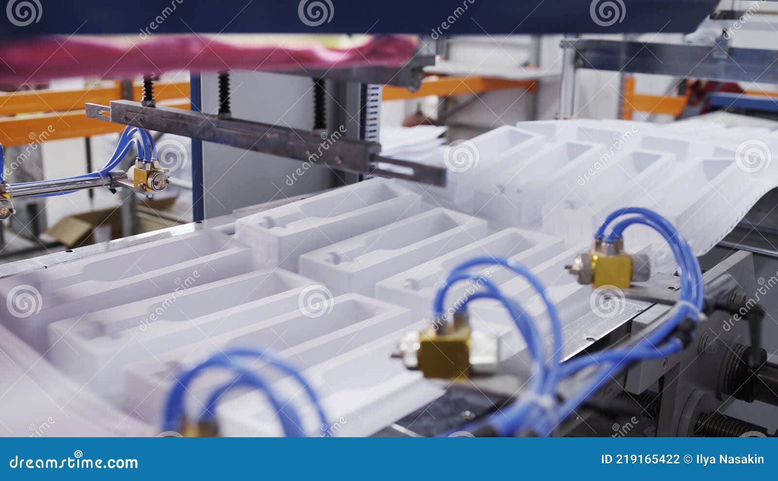 Create Plastic Package and Packing. Machines Create Packing for Bottles. Process of