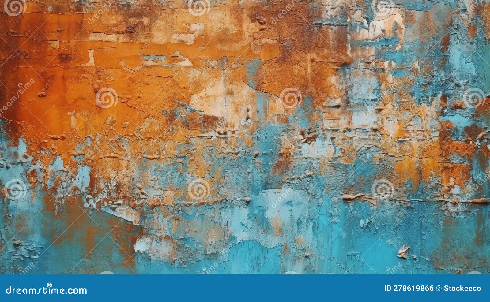 Create Rustcolored Abstract Painting in Ed Sheeran Style Stock
