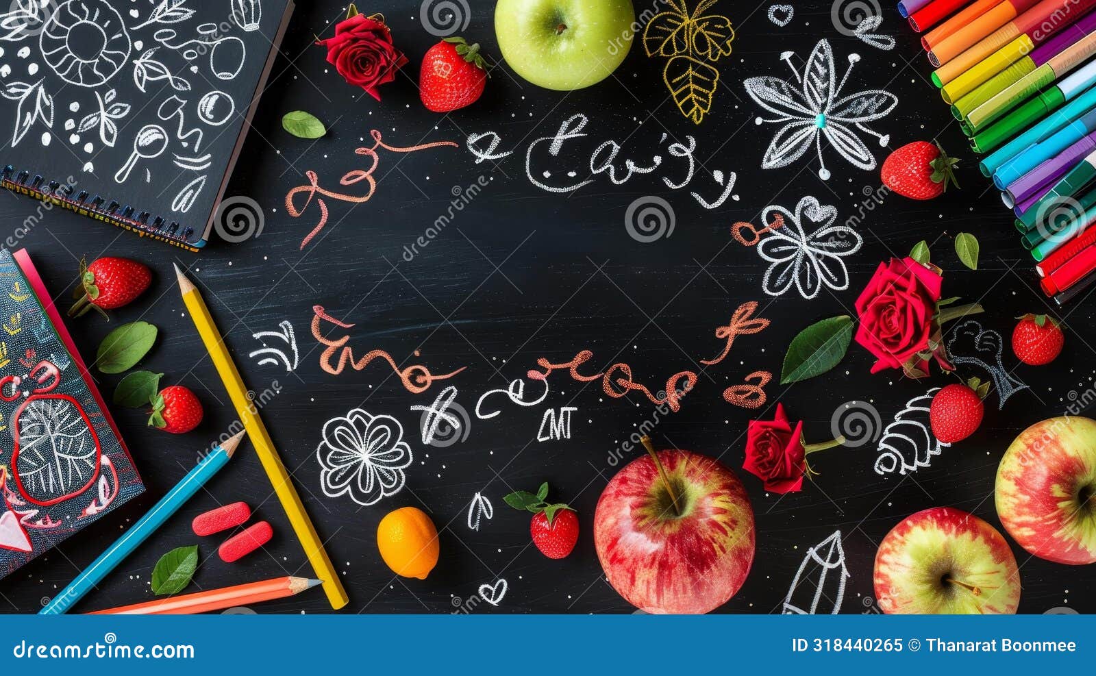create a special teachers day card featuring a classic chalkboard theme, ai generated
