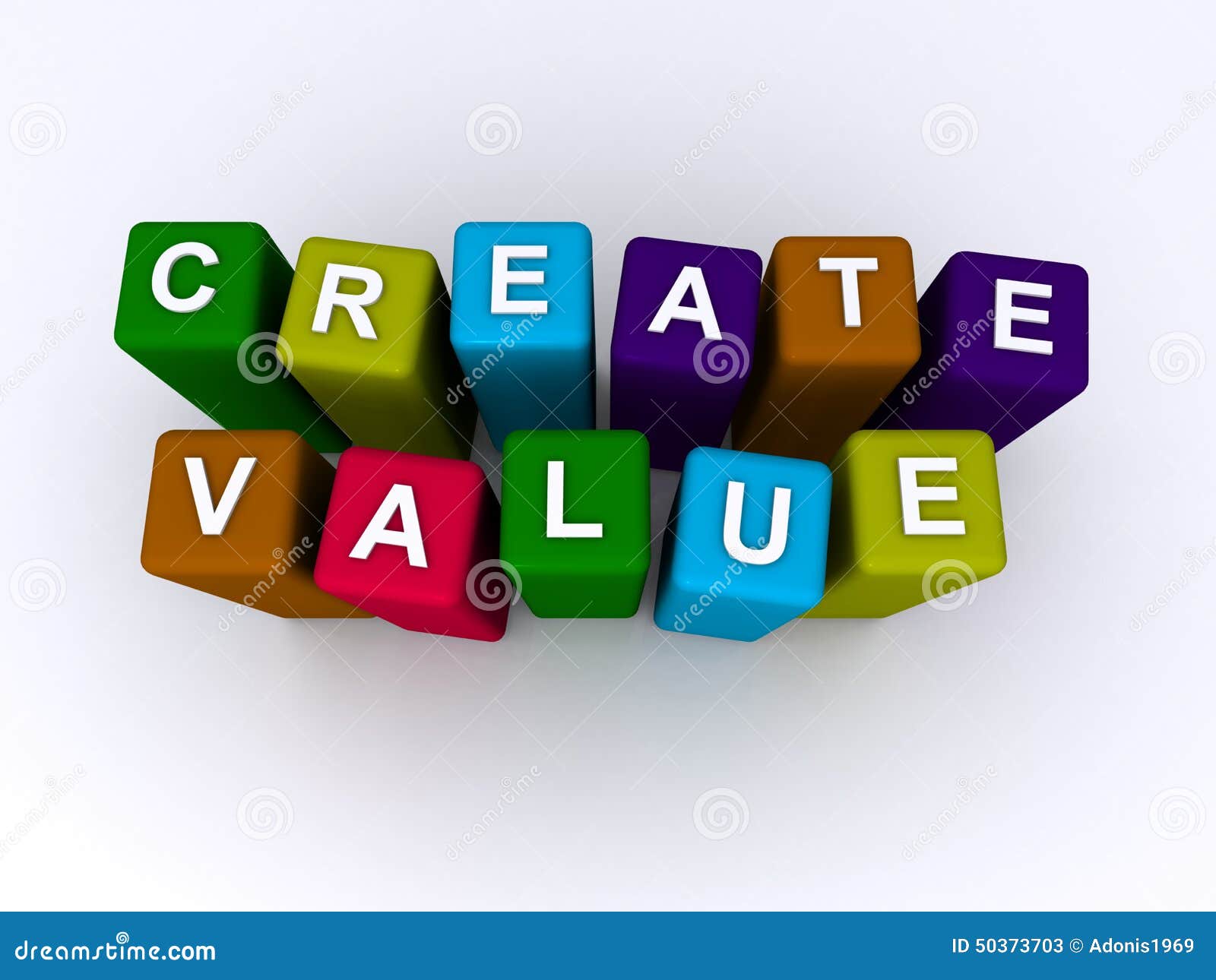 create value spelled in blocks