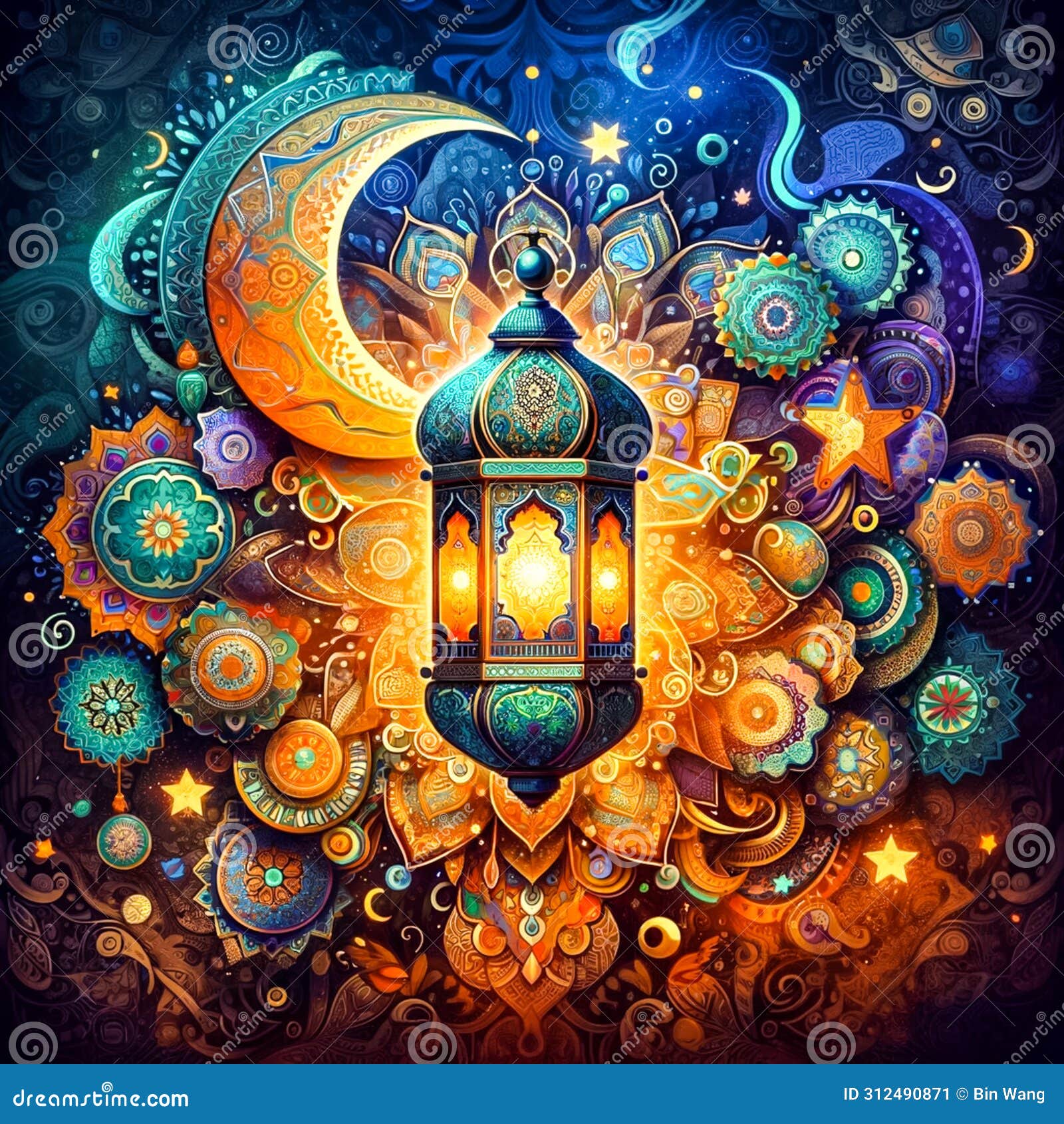 theme of ramadan, featuring an arabic lanternt