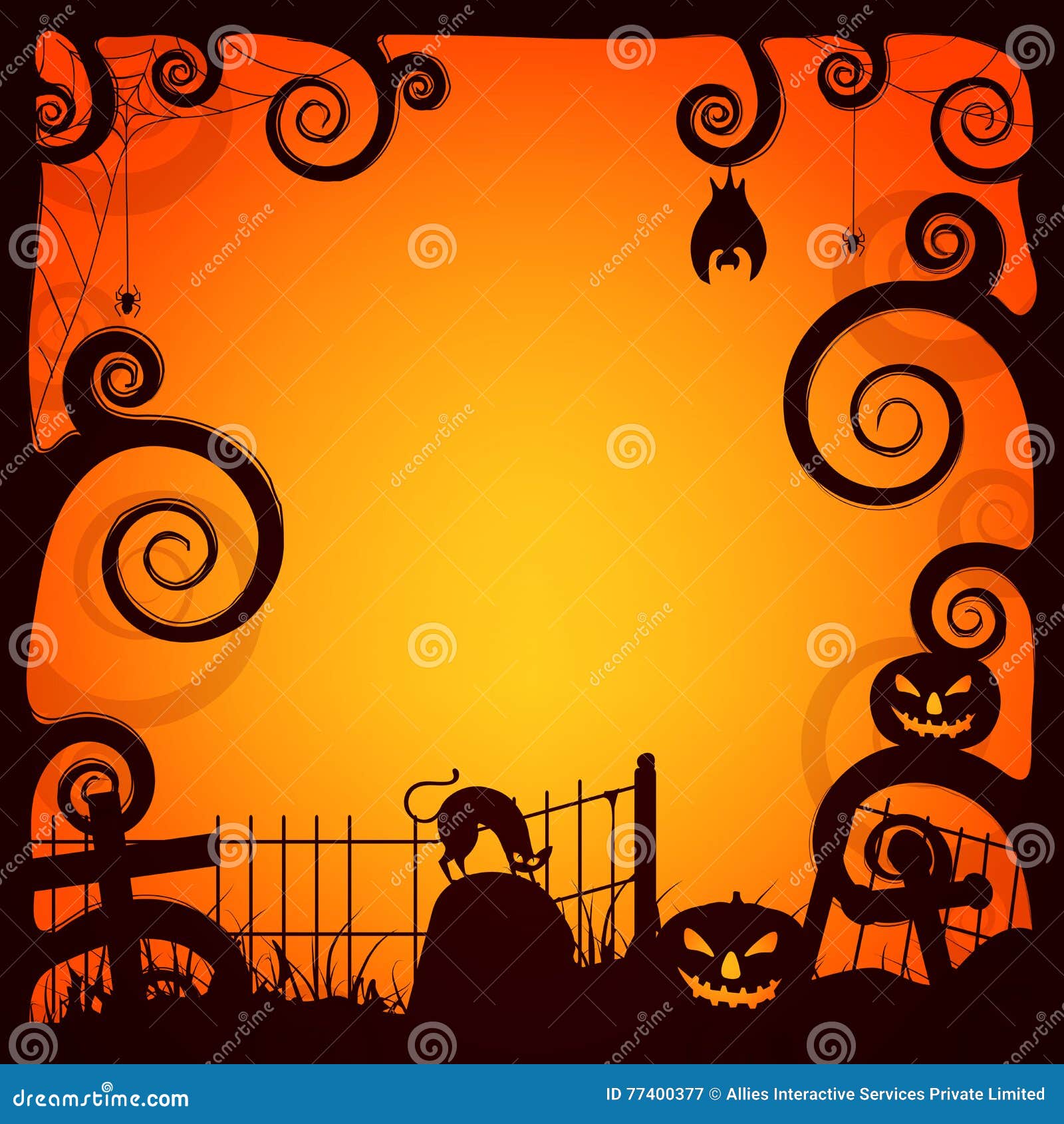 Creatieve Enge Achtergrond Voor Halloween-Partij Stock Illustratie ...