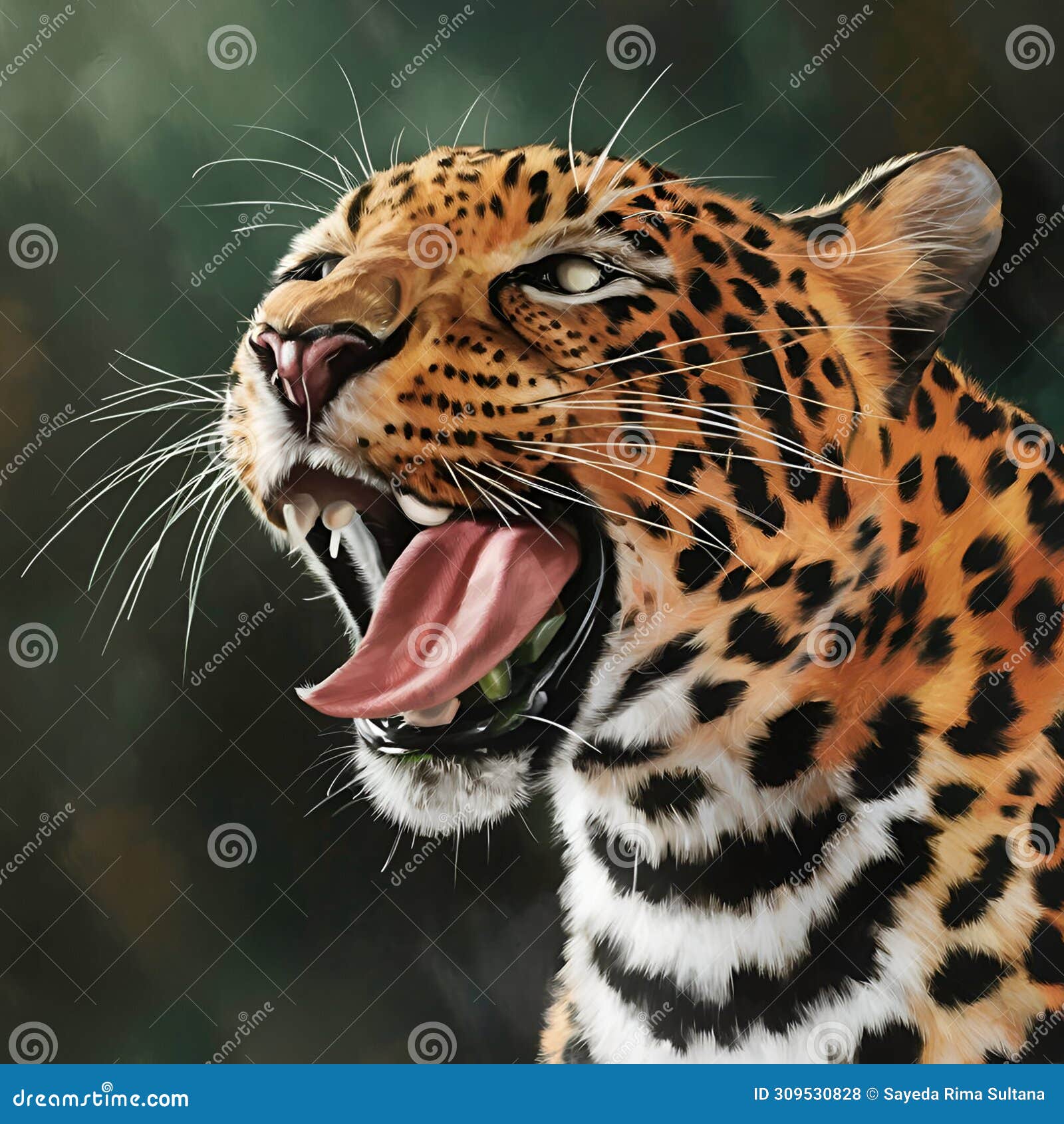 ferocious wild tiger in nature ai generated