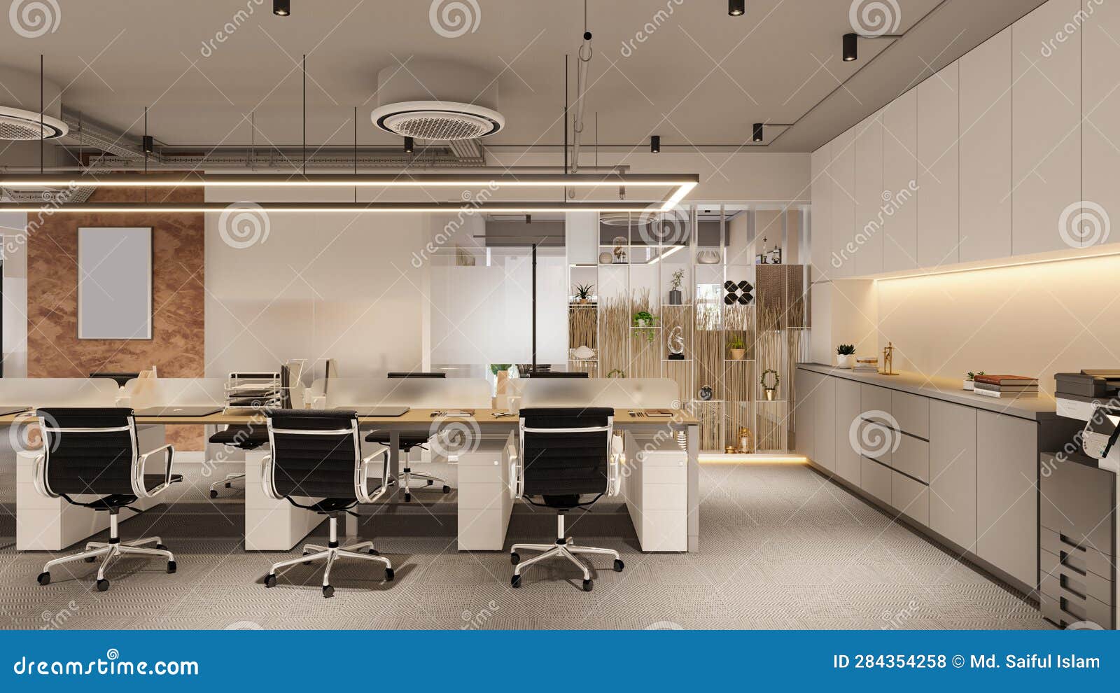 Creating Corporate Experiences Office Interiors that Wow Stock Photo
