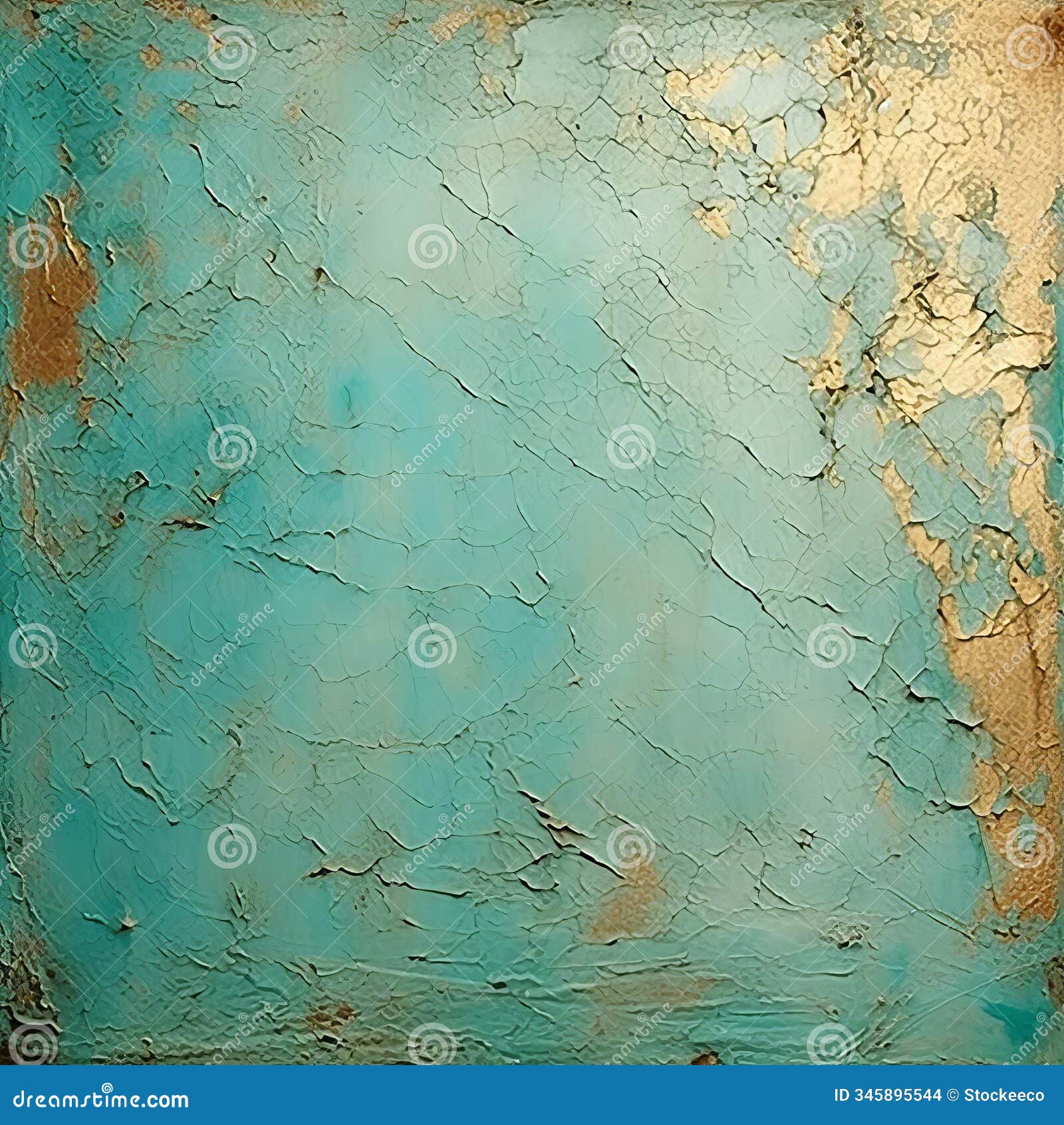 creating a textured turquoise art piece with age dimension