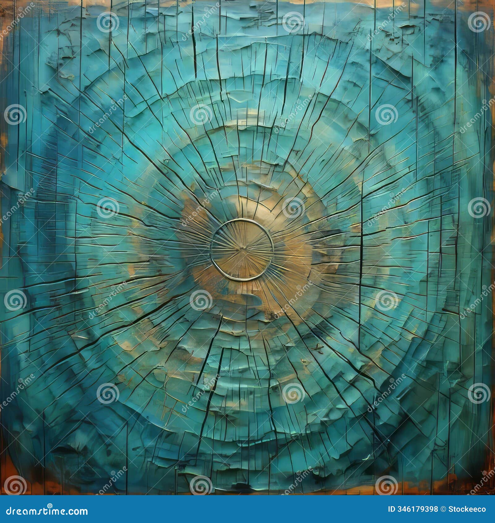 creating a unique turquoise textured art piece with age focus