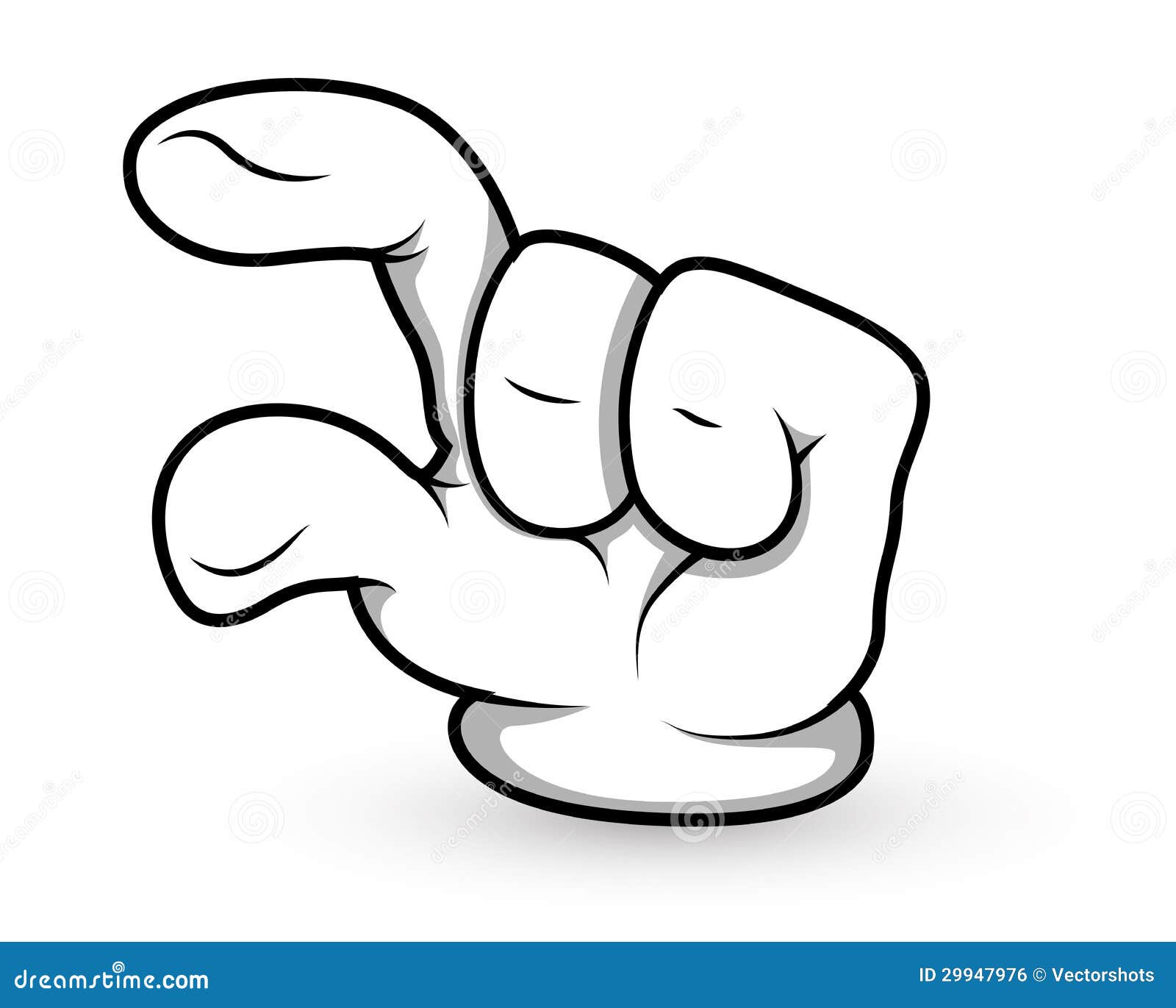 Cartoon Hand - Finger Pointing - Vector Illustration Stock Vector