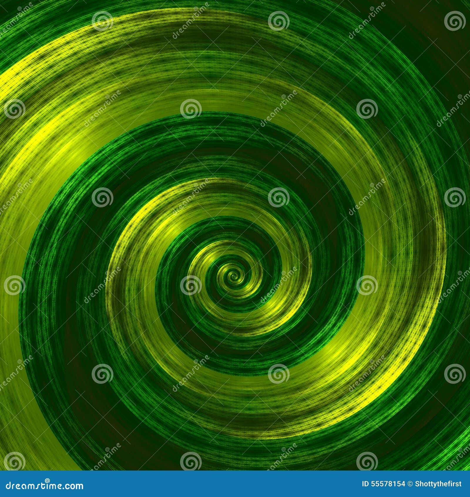 Creative Abstract Green Spiral Artwork. Beautiful Background