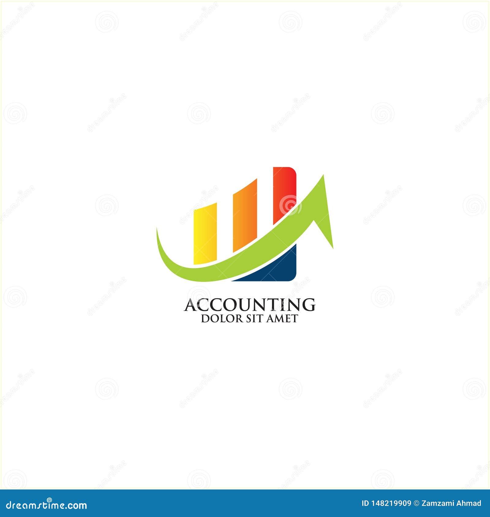 Creative Accounting Concept Logo Design Template Stock Vector