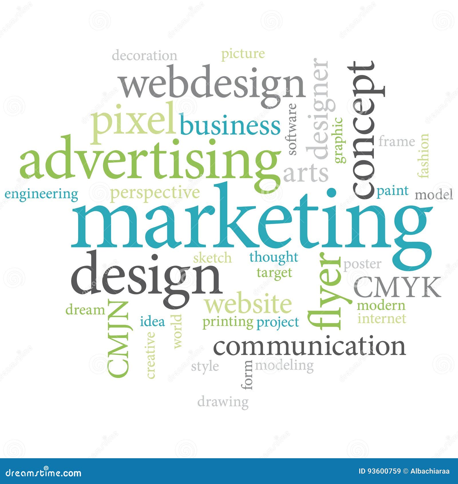 Creative Agency. Marketing Poster. Blue And Green Tones ...