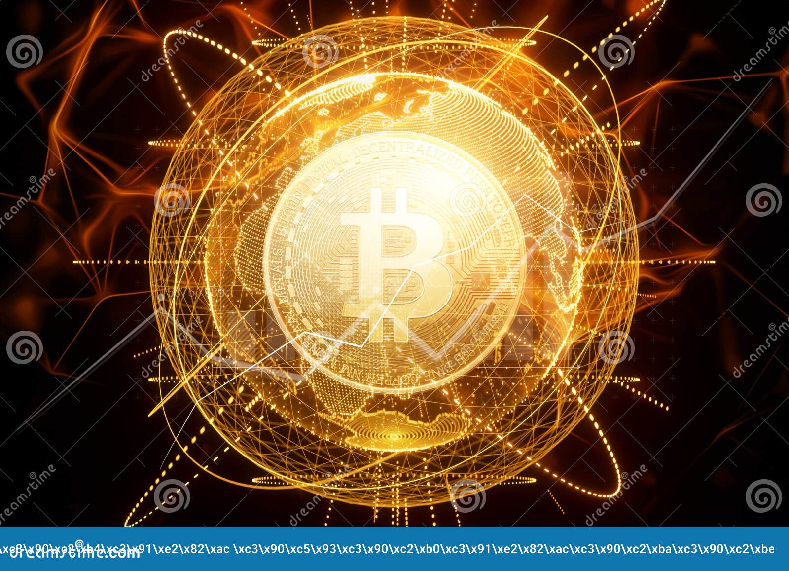Creative Background, Bitcoin Gold Coin, Electronic Money. Blockchain  Transfer Concept, Cryptocurrency, Data Encryption Stock Illustration -  Illustration of board, cryptography: 234035392