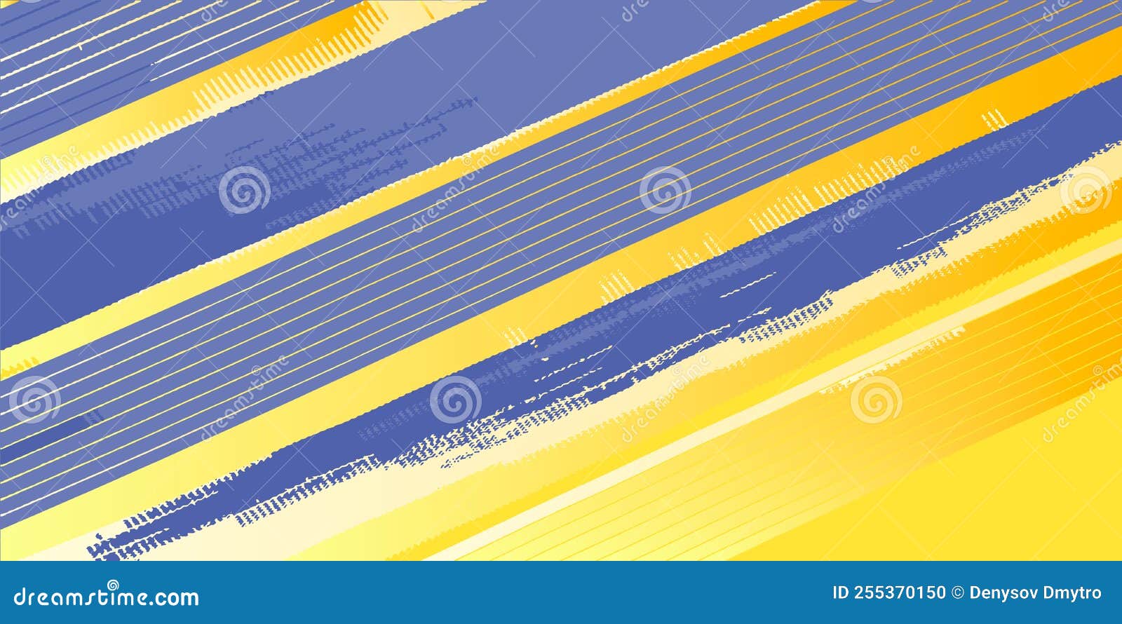 Creative Background with Diagonal Yellowblue Stripes. Vector Graphics