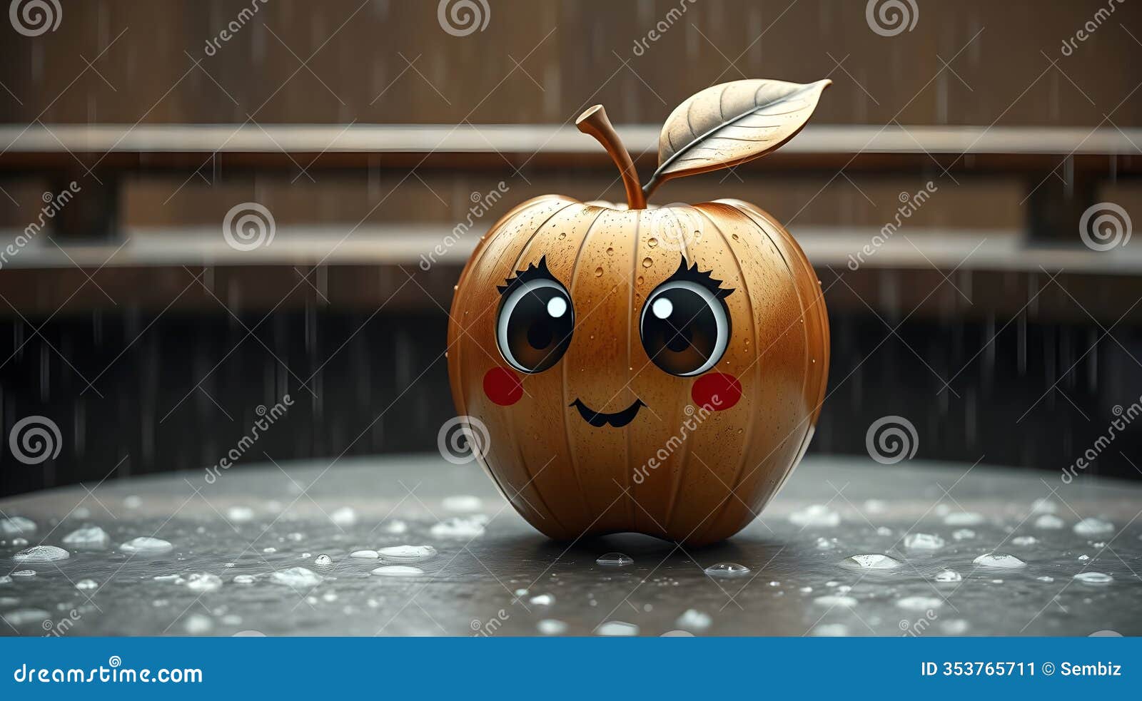 original background with animated apple character for healthy eating promotions