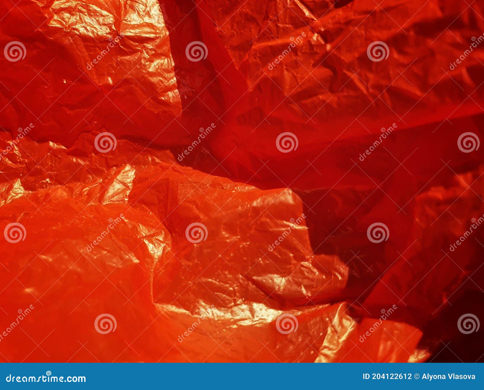 Red Plastic Bag Close-up. Creative Background. Stock Photo - Image of