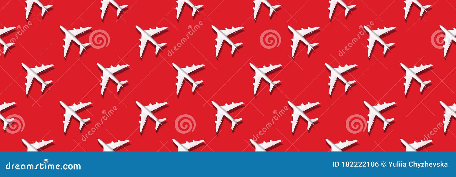Creative Banner of White Planes on Red Background. Travel, Vacation  Concept. Travel, Vacation Ban Stock Photo - Image of plane, pattern:  182222106