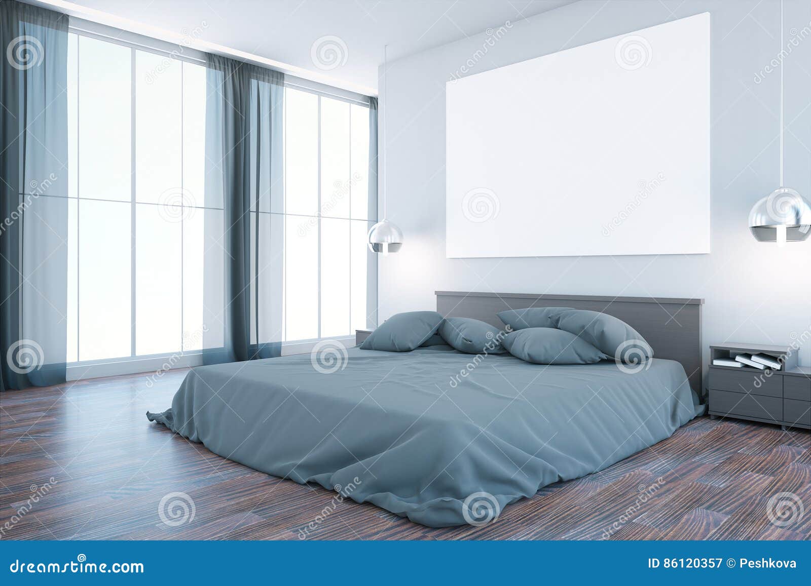 Creative Bedroom Interior Stock Illustration Illustration