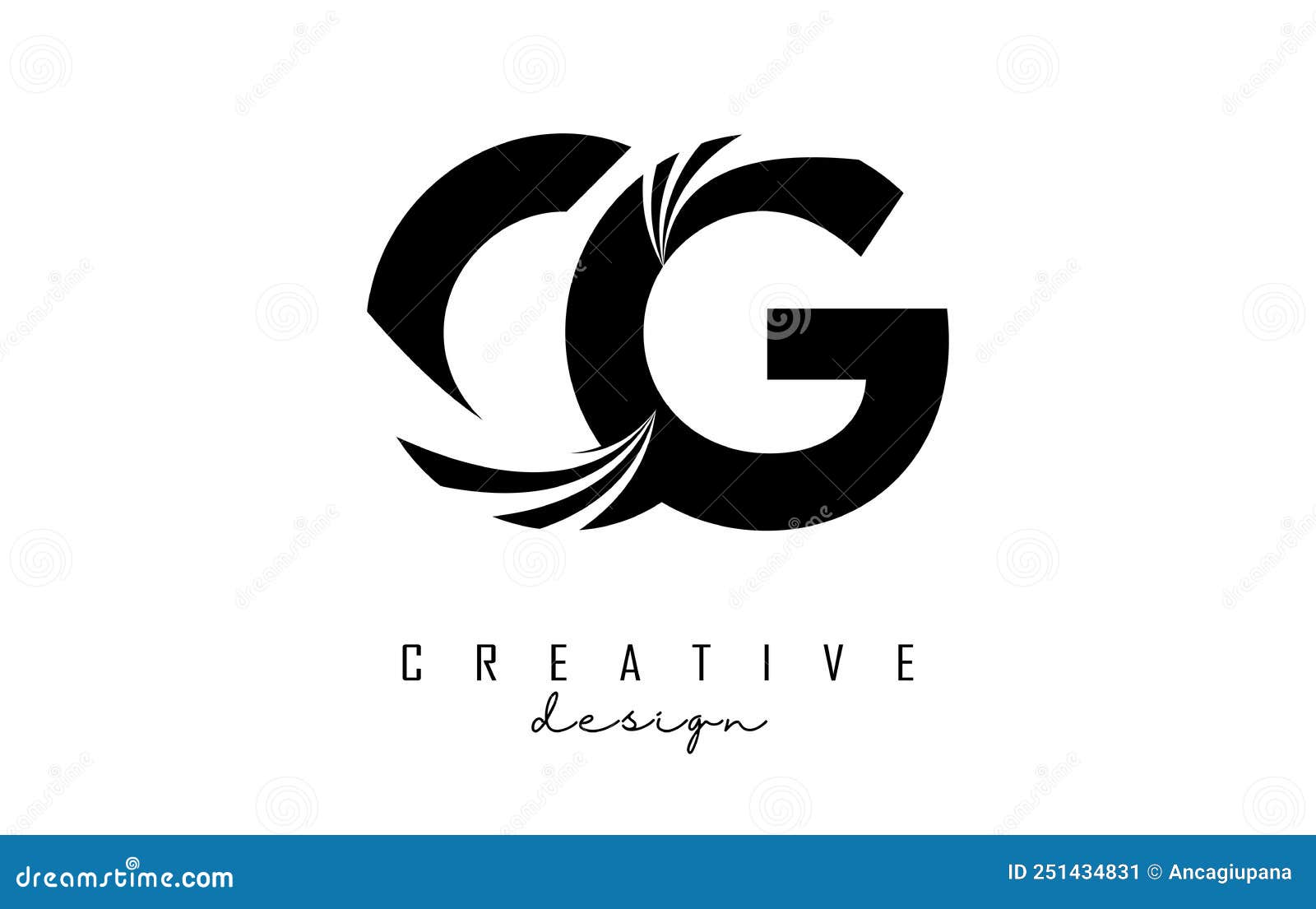 Initial Letter G with a Swoosh Logo Graphic by makhondesign · Creative  Fabrica