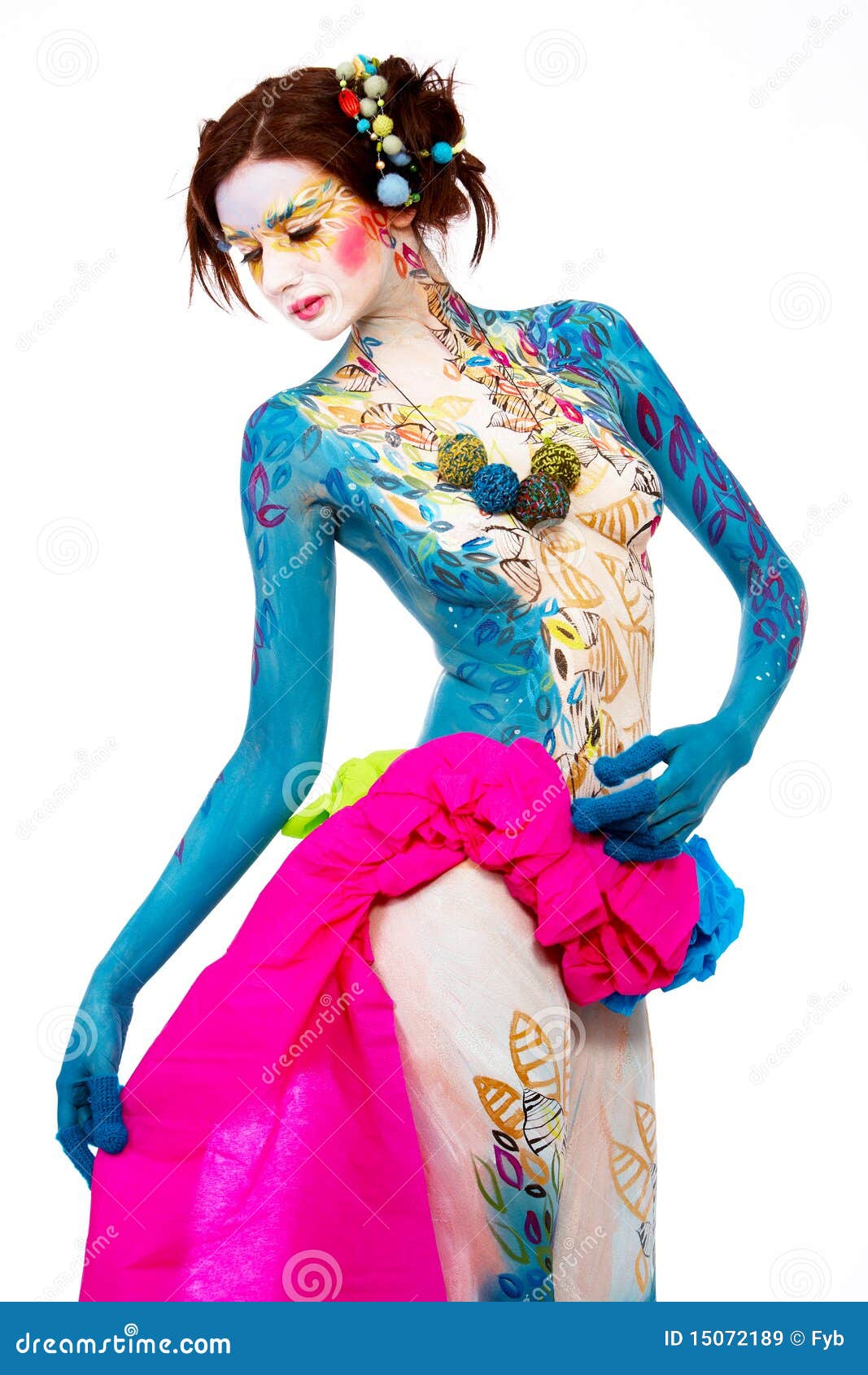 Creative Bodyart Painted On A Woman Stock Image Image