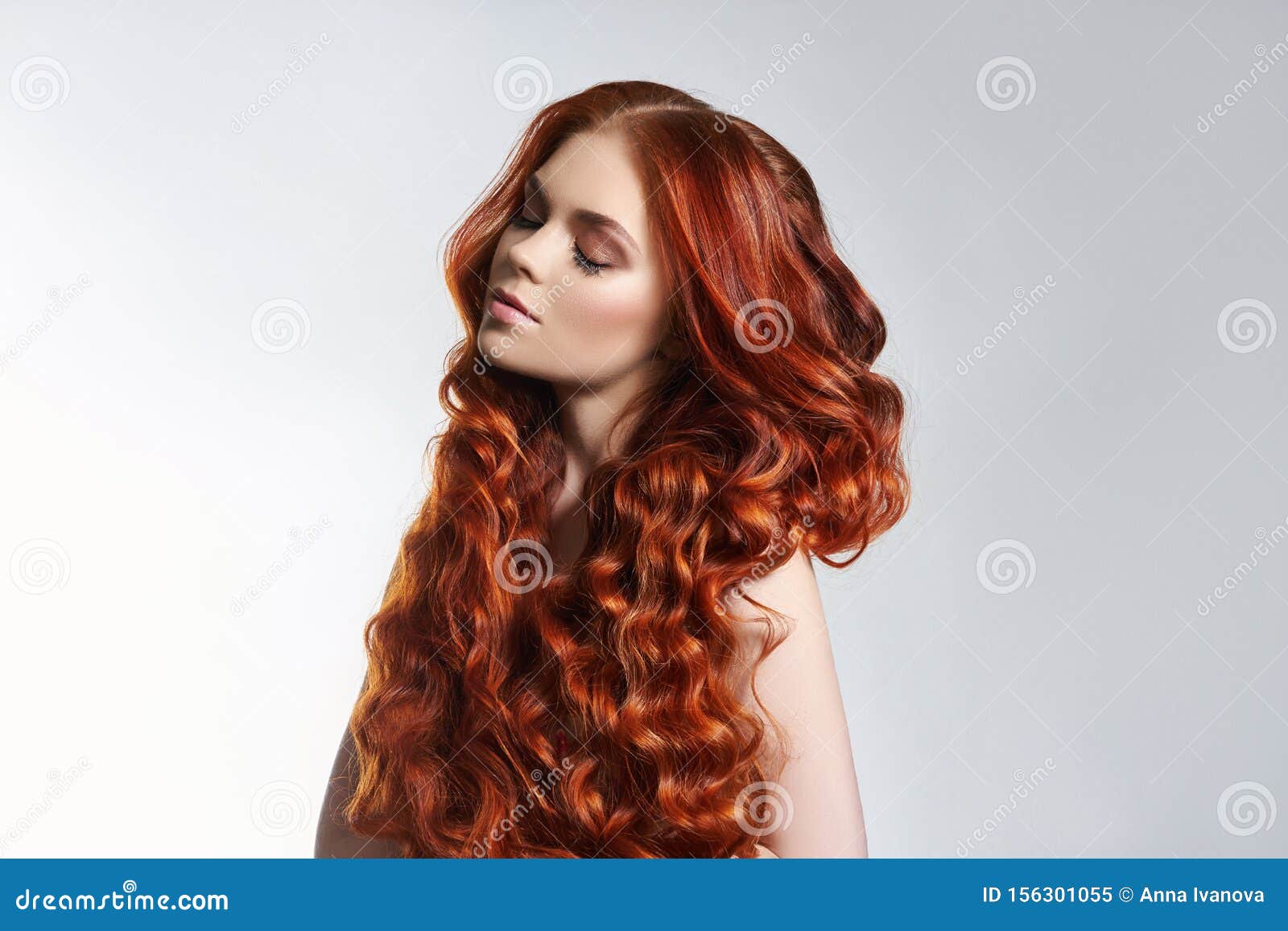 Creative Bright Coloring of a Woman`s Hair, Careful Care of the Hair Roots.  Bright Dye for Coloring, Long Strong Hair Stock Image - Image of isolated,  beautiful: 156301055