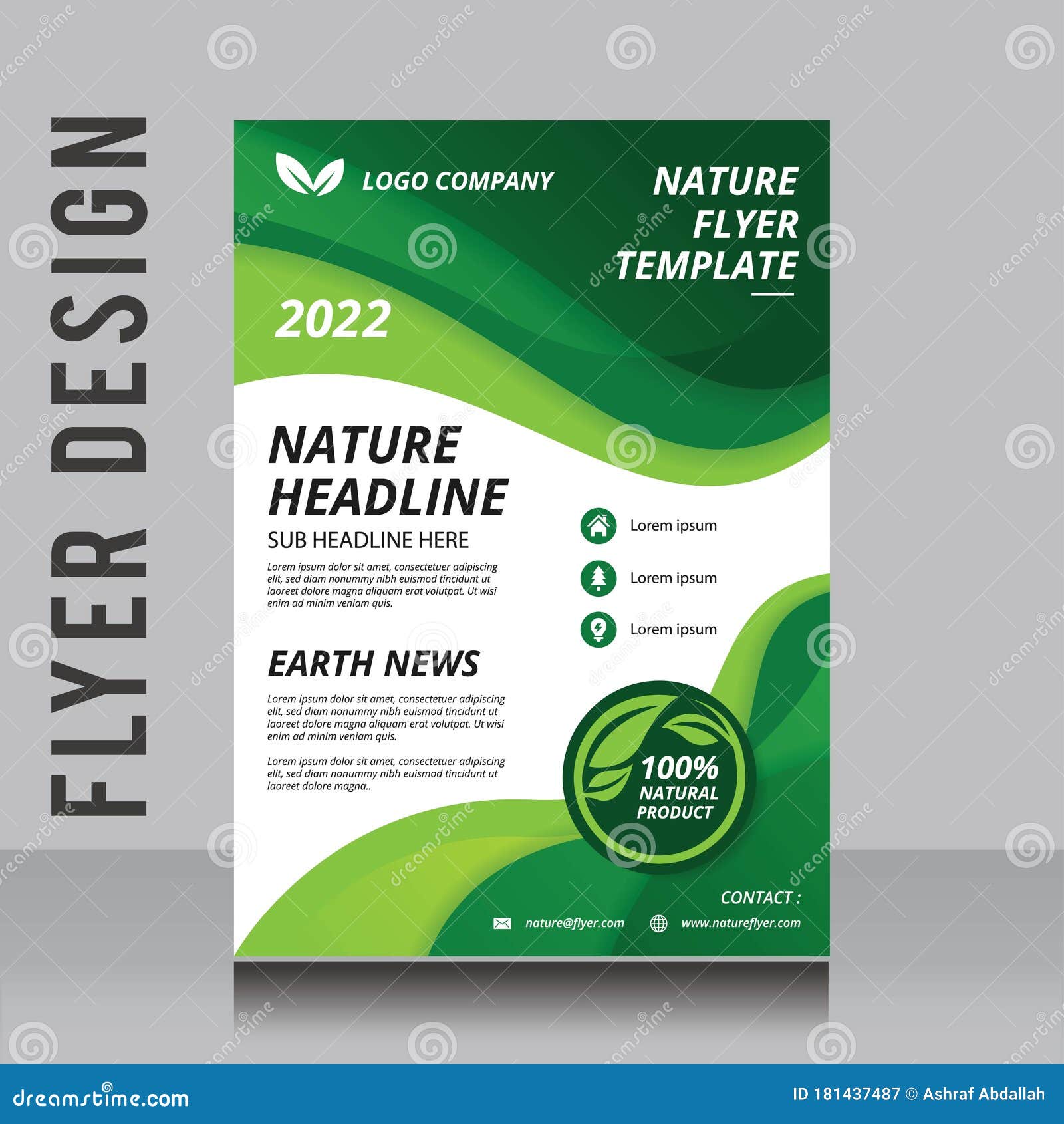 Creative Nature Business Brochure Flyer Design With Vibrant Colors Template Design Illustration Stock Vector Illustration Of Modern Identity