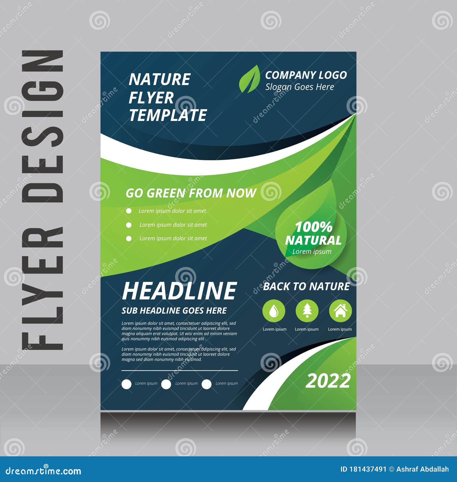 Creative Nature Business Brochure Flyer Design With Vibrant Colors Template Design Illustration Stock Vector Illustration Of Identity Corporate