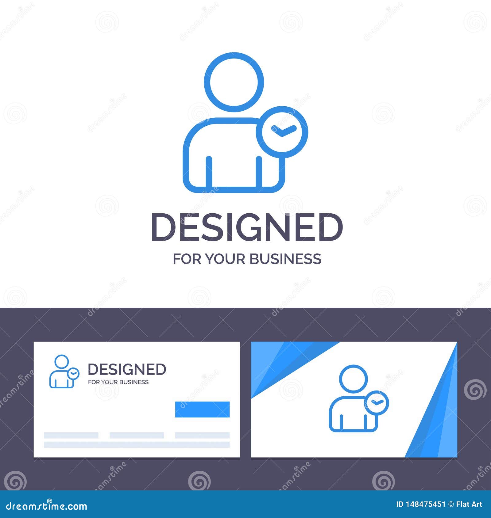 creative business card and logo template man, user, time, basic  