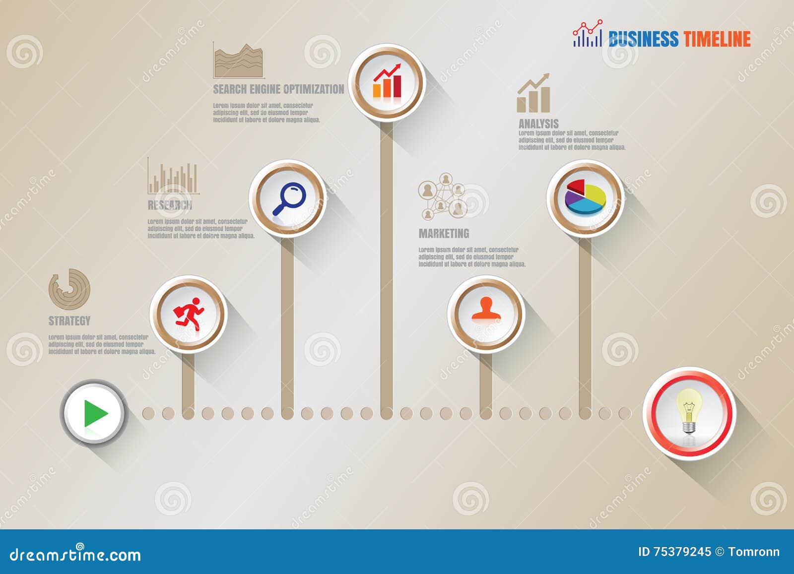 creative business timeline vector illustration stock vector
