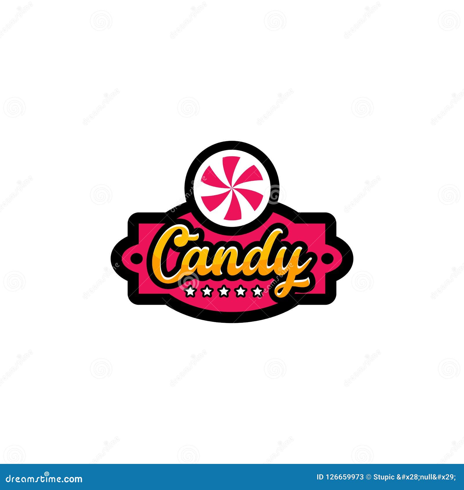 Creative Candy Logo Design Vector Art Logo Stock Image | CartoonDealer ...