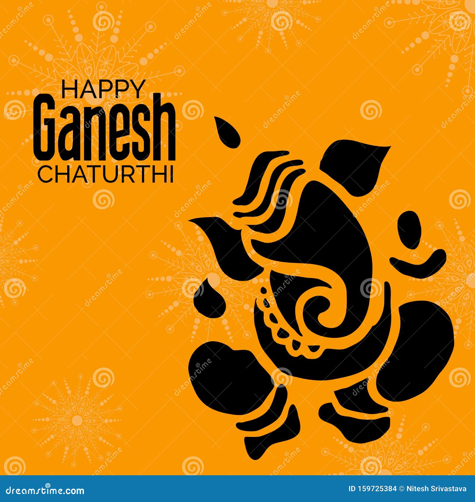Ganesh Chaturthi stock illustration. Illustration of background - 159725384