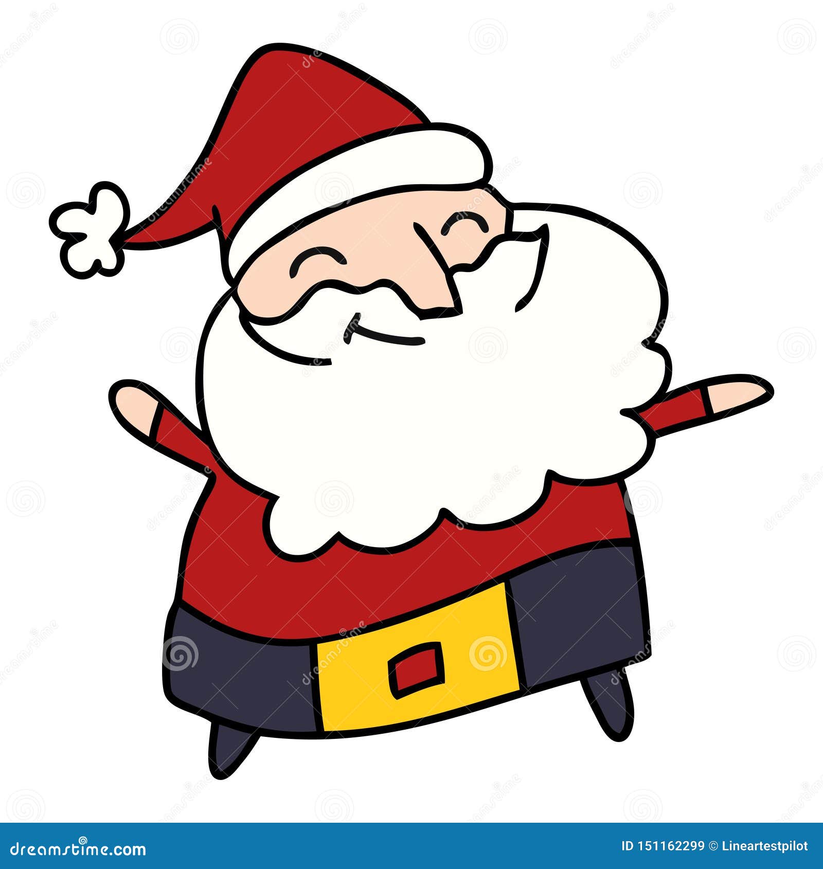 A Creative Cartoon of a Jolly Father Christmas Stock Vector - Illustration  of funny, christmas: 151162299