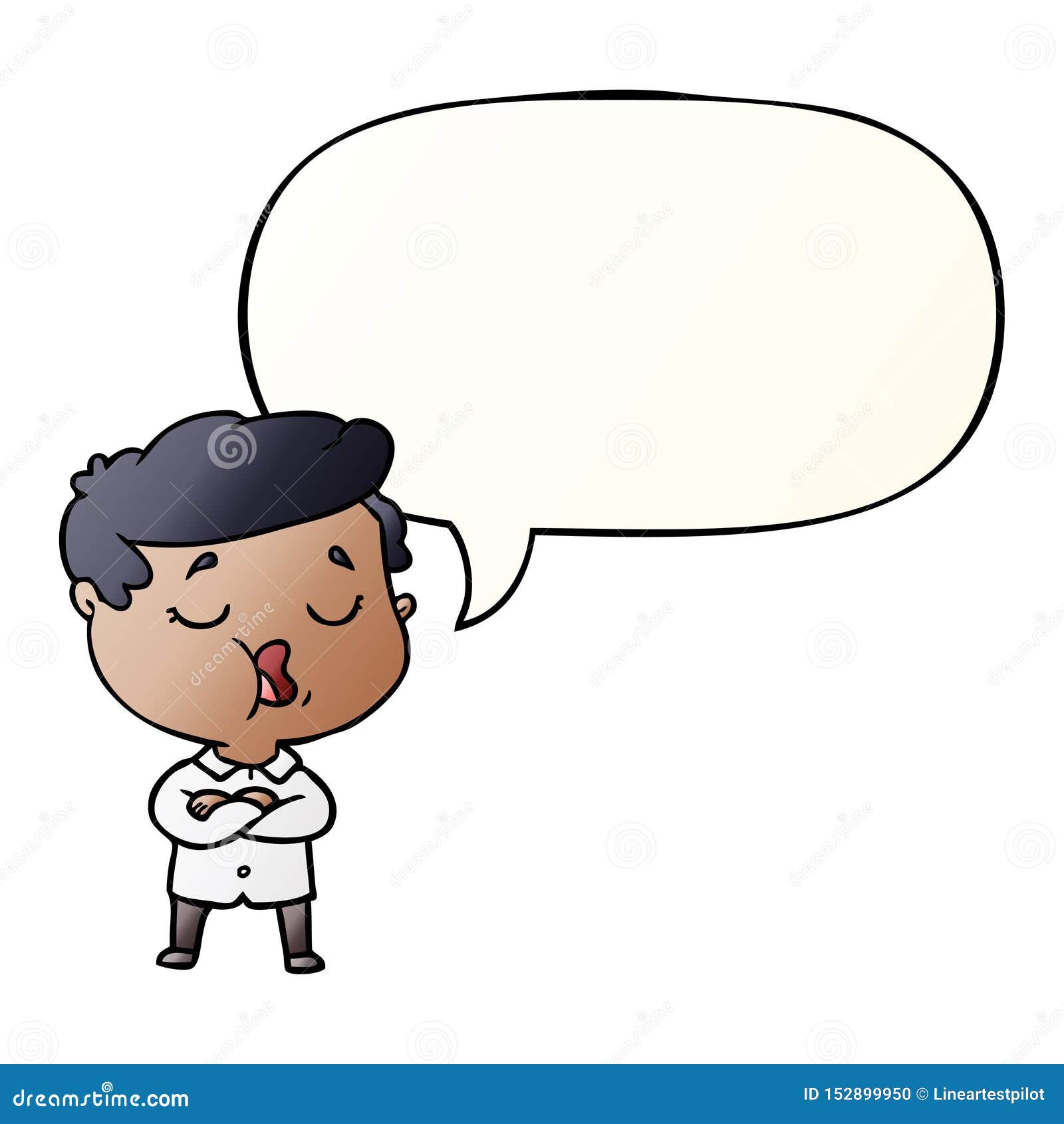 A Creative Cartoon Man Talking and Speech Bubble in Smooth Gradient Style  Stock Vector - Illustration of yawning, speaking: 152899950