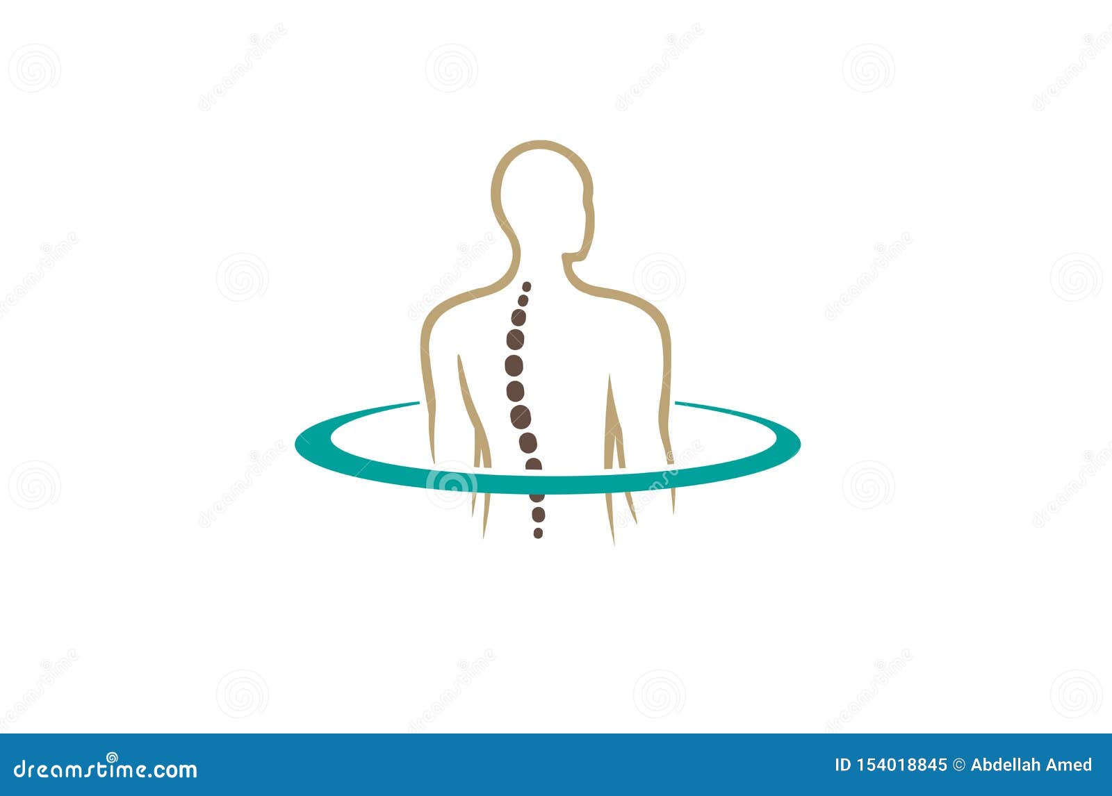 Creative Chiropractic Back Spine Logo Design Vector Symbol Illustration