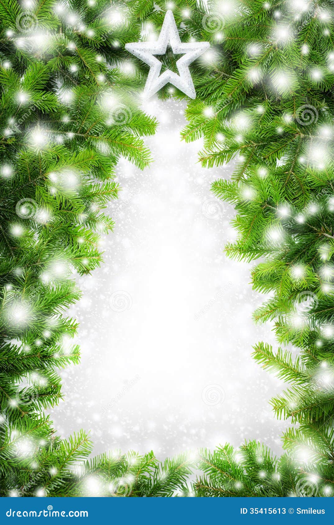 Creative Christmas Tree Border Stock Image - Image: 35415613