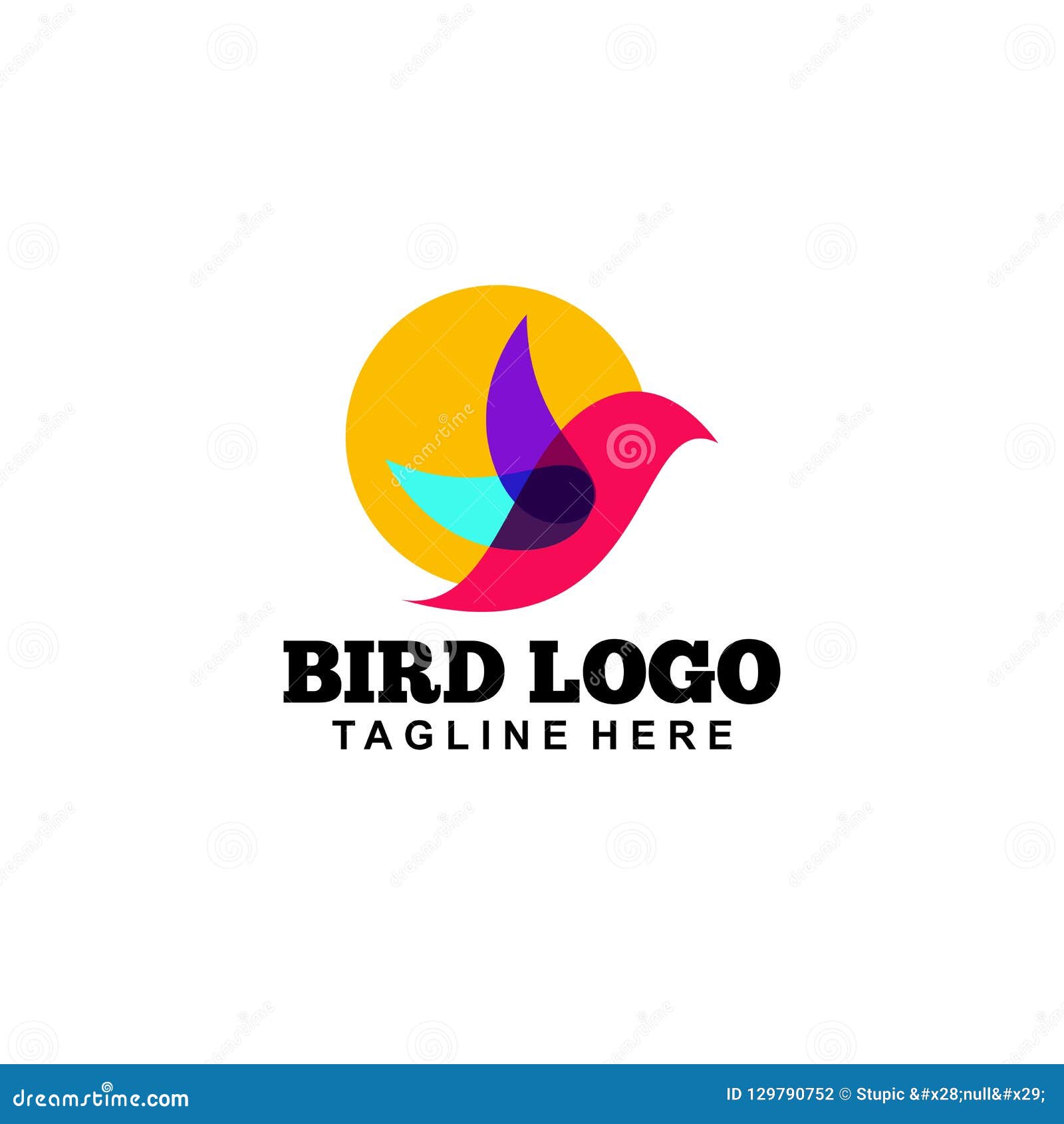 creative bird logo   art logo