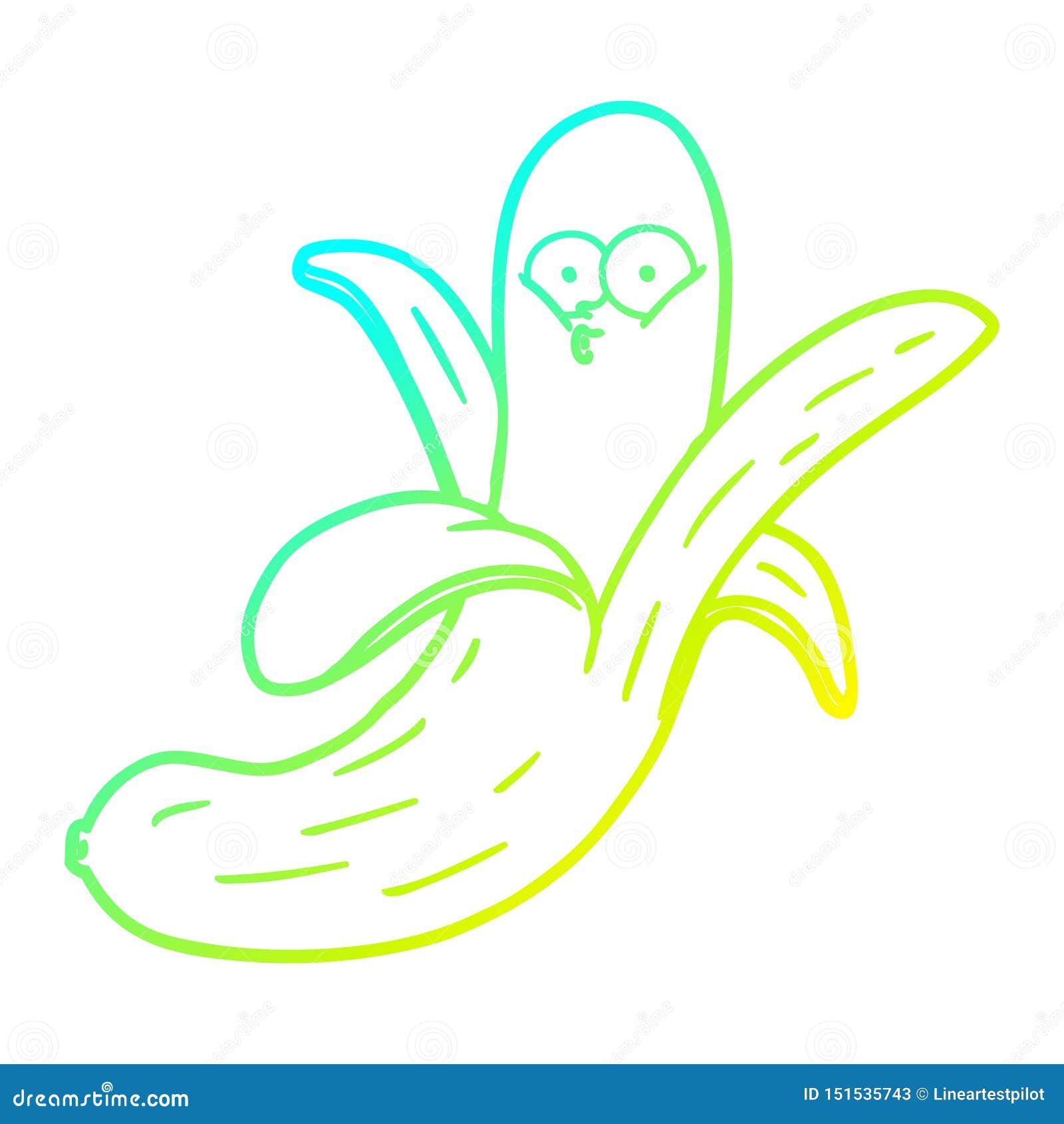 Banana Cartoon Line Isolated Icon Fresh Healthy Fruit Vector Illustration  20230863 Vector Art at Vecteezy