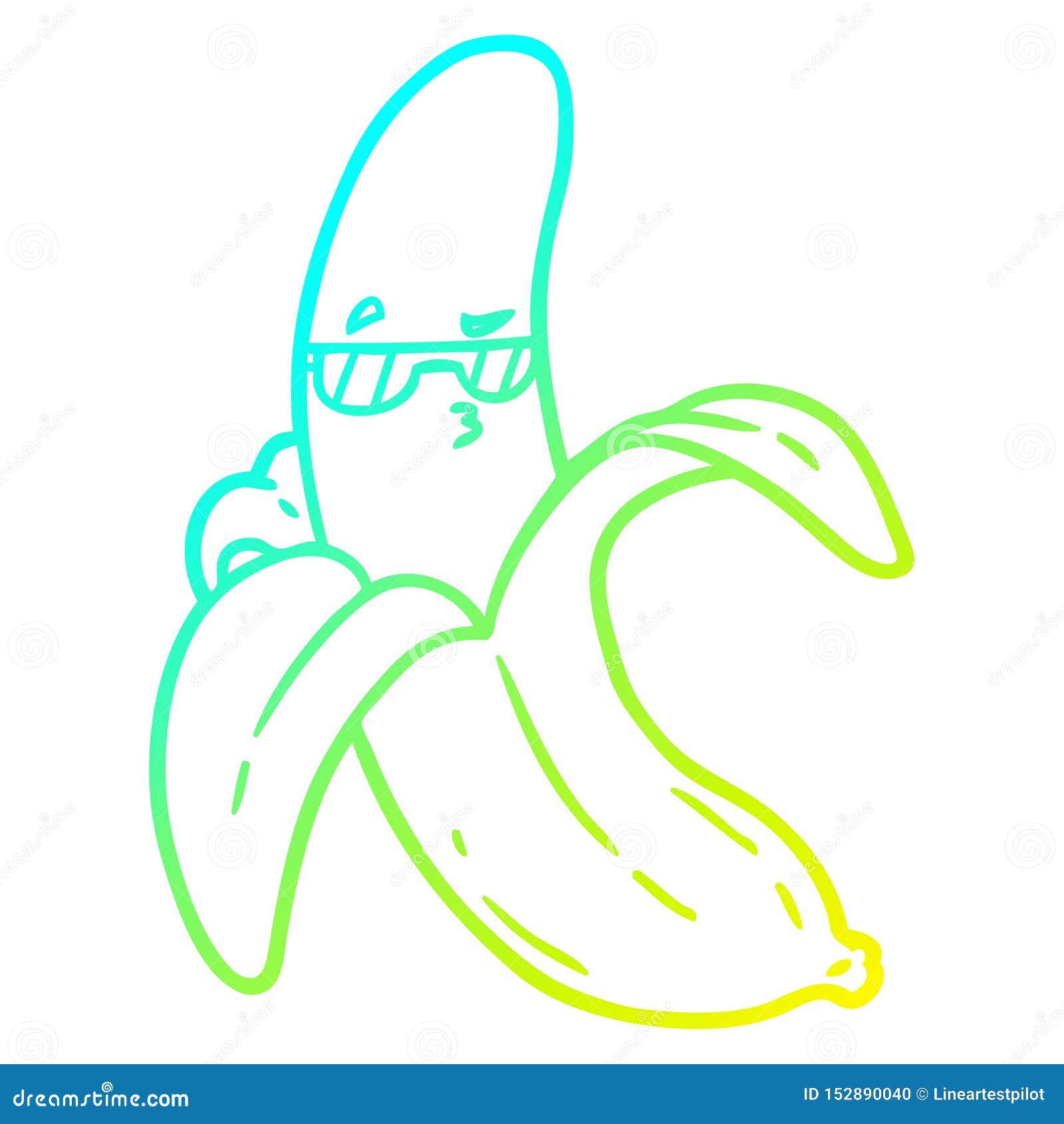 Banana Cartoon Line Isolated Icon Fresh Healthy Fruit Vector Illustration  20230863 Vector Art at Vecteezy