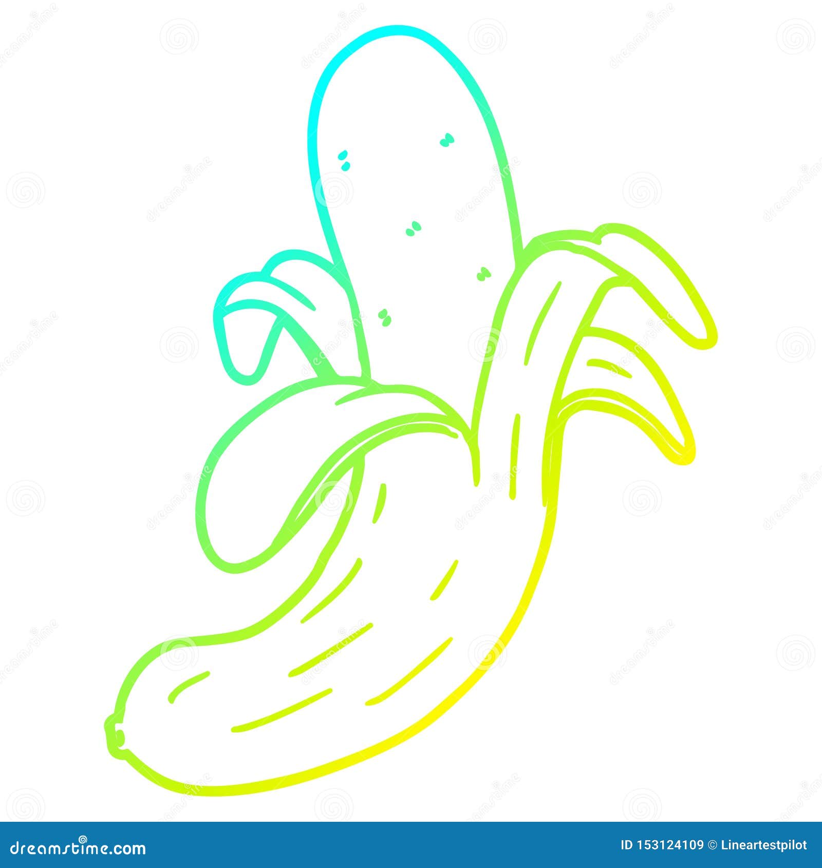 Banana Cartoon Line Isolated Icon Fresh Healthy Fruit Vector Illustration  20230863 Vector Art at Vecteezy