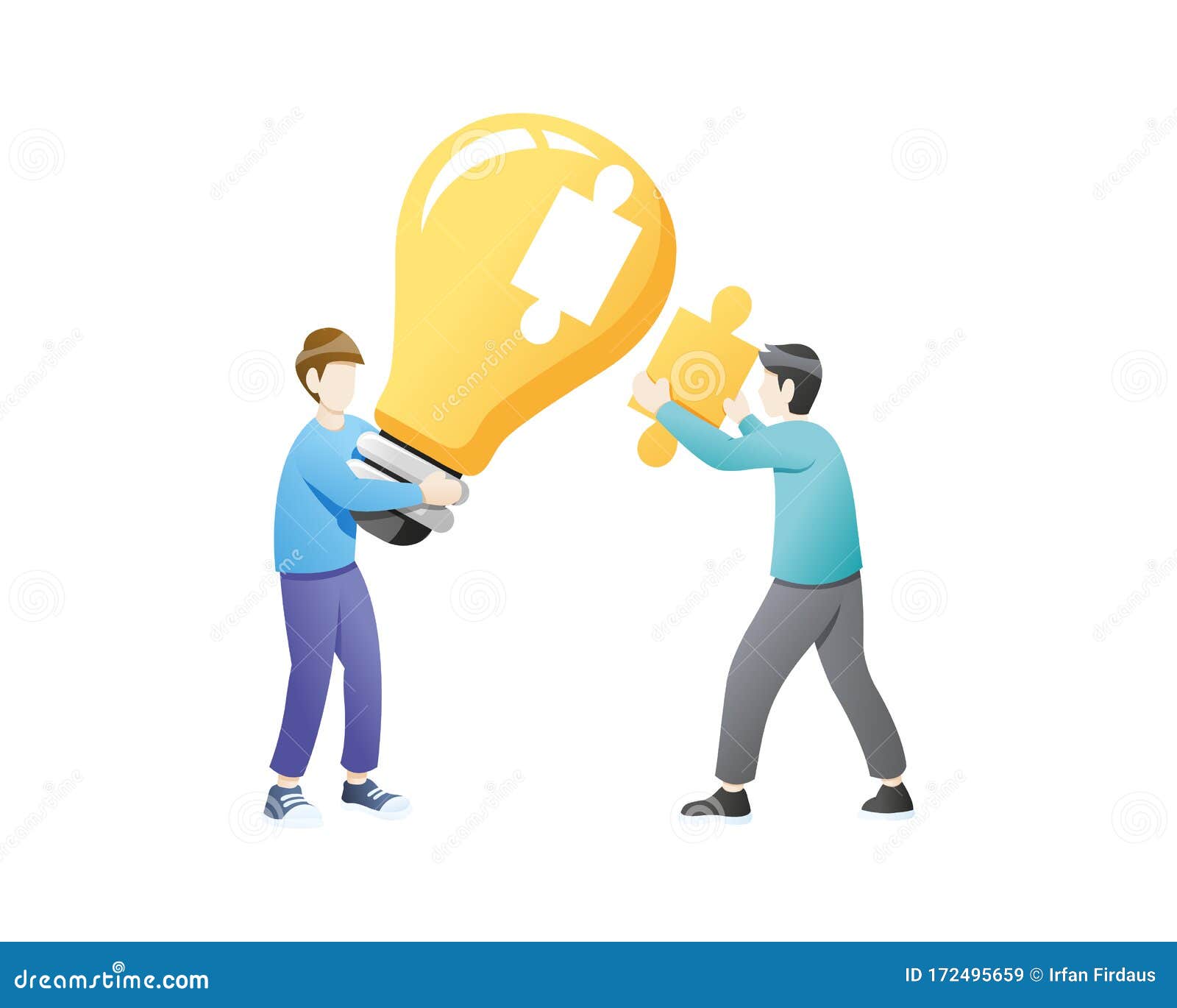 Creative Collaboration for Ideas or Solutions Stock Vector