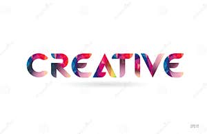 Creative Colored Rainbow Word Text Suitable For Logo Design Stock 