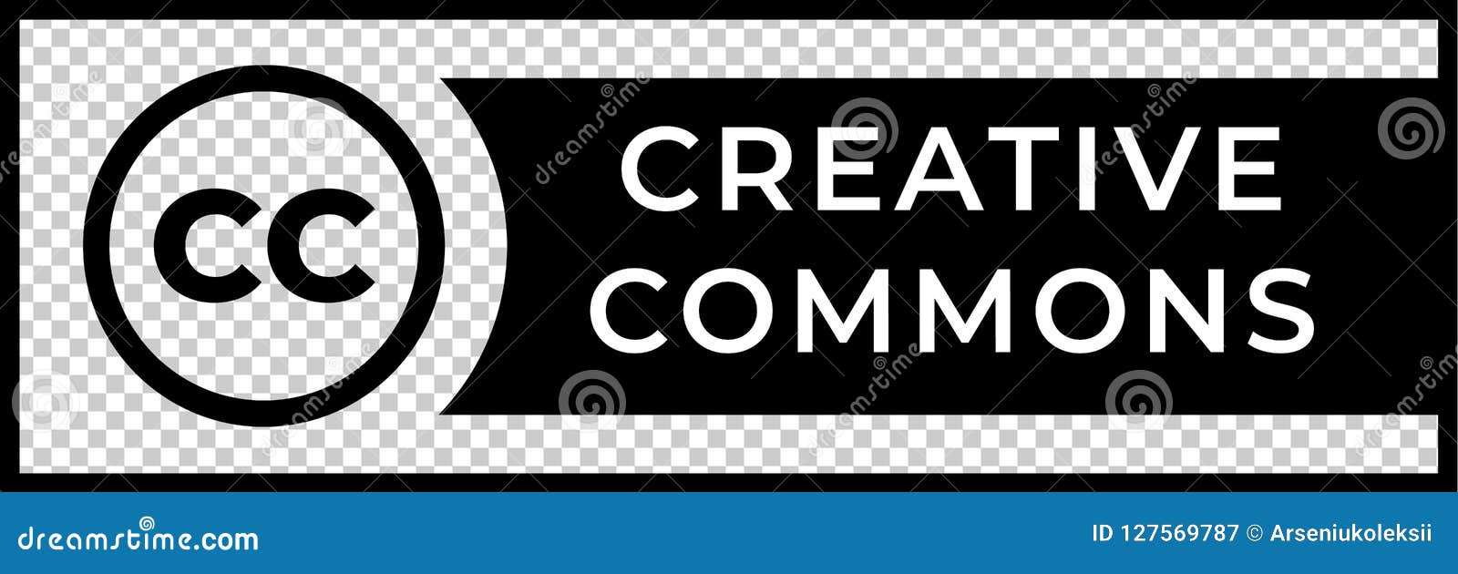 creative commons rights management sign with circular cc icon.