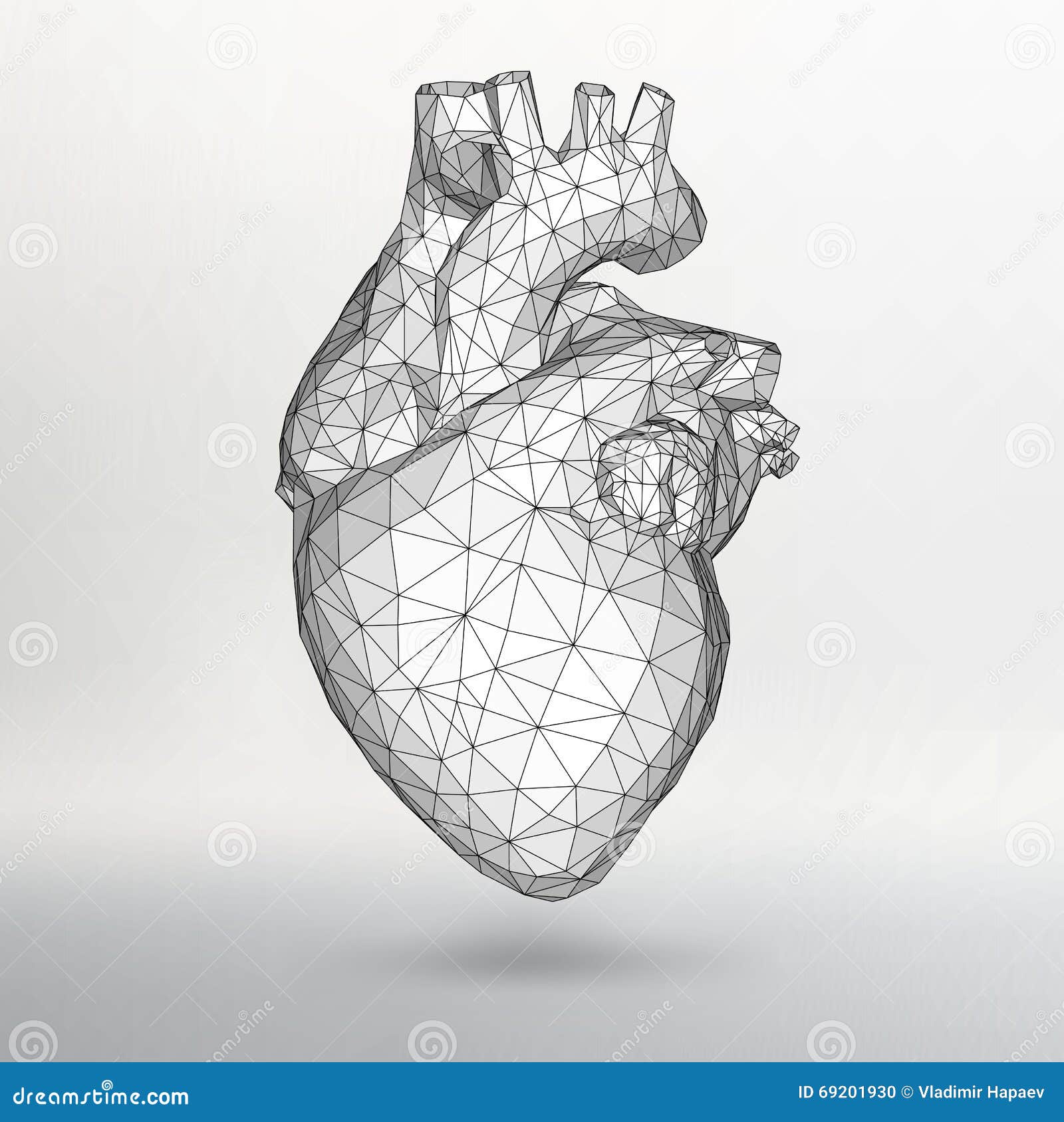 Creative Concept Background of the Human Heart. Vector ...