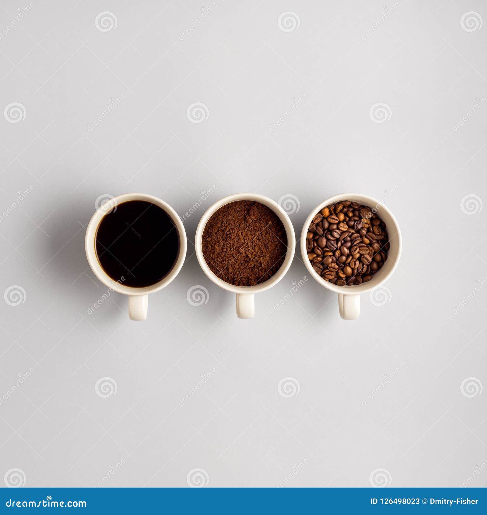 Coffee cups. stock image. Image of bean, breakfast, caffeine 126498023
