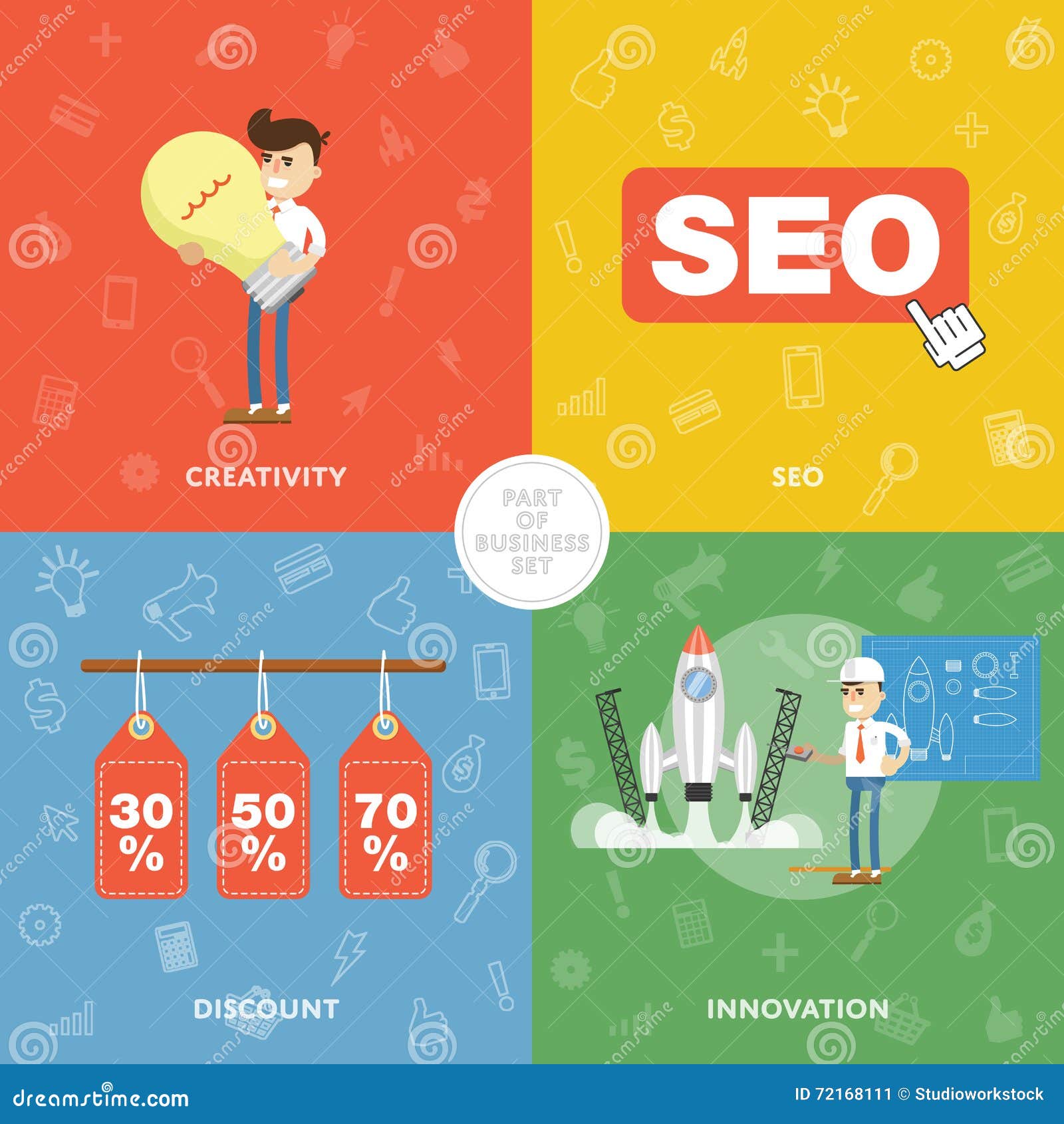 Creative Concept of Sales Vector Banner Stock Vector Illustration of