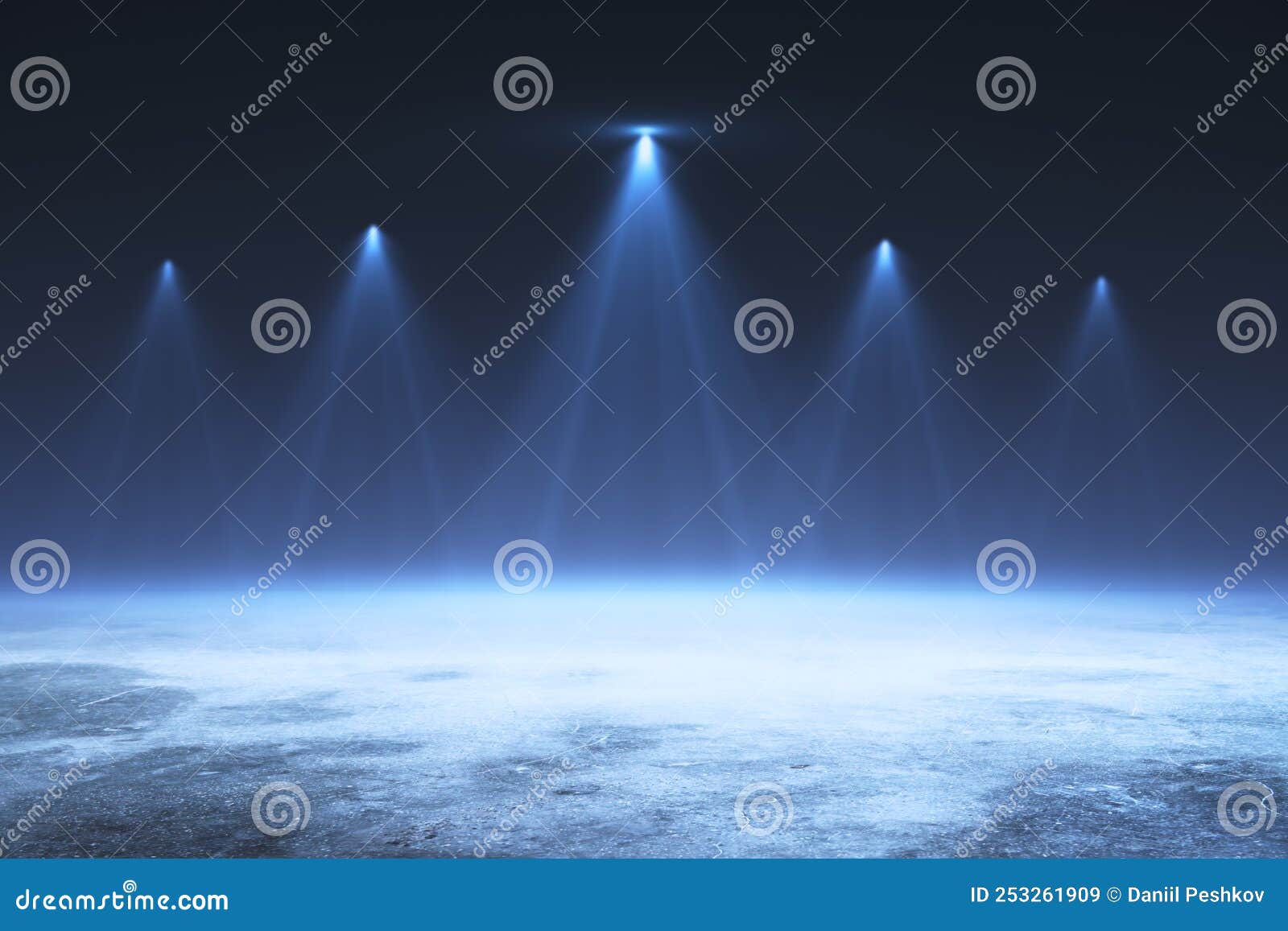 Creative Concrete Backdrop with Spotlight and Mockup Place on Dark