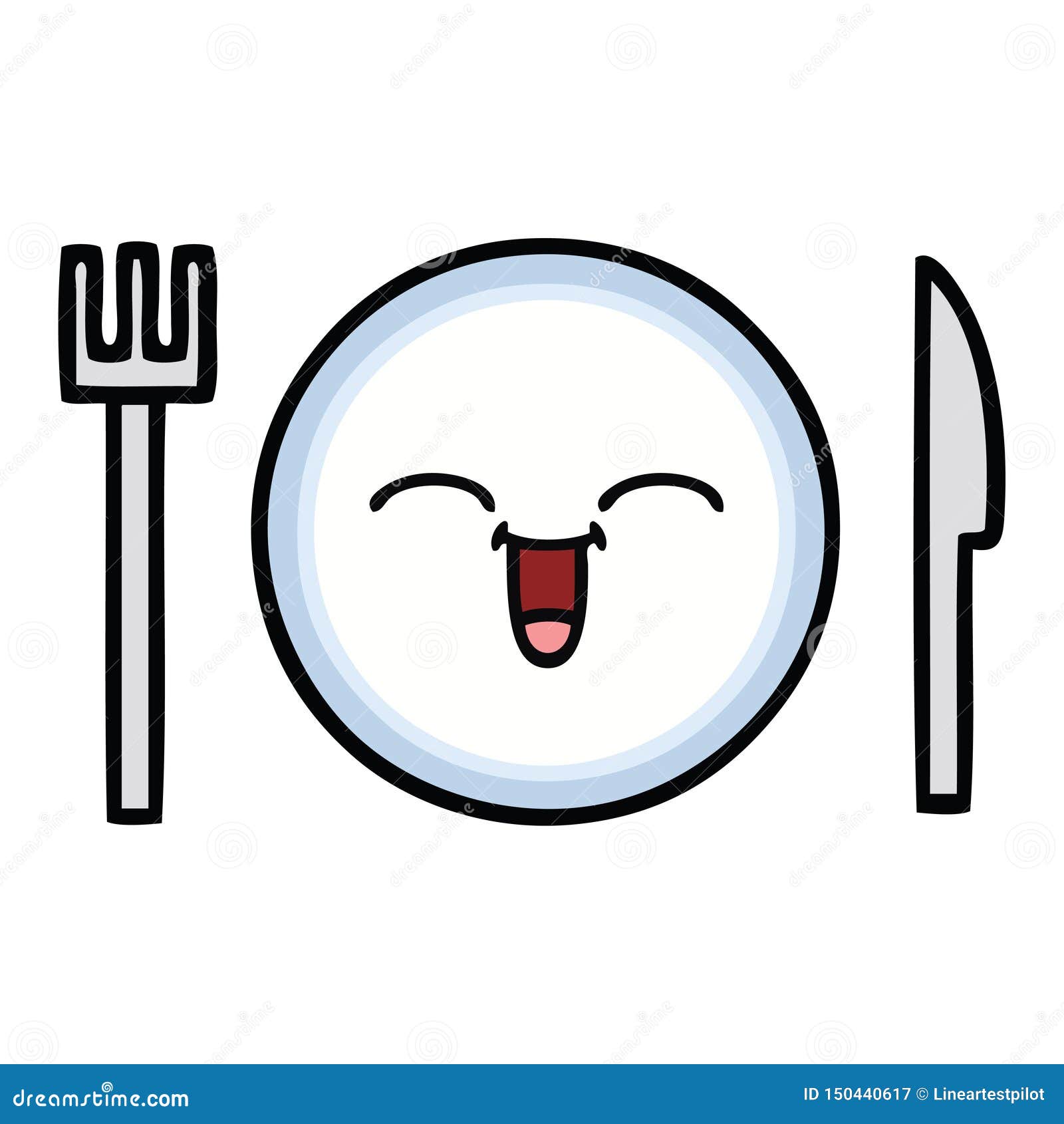 Cute Cartoon of a Dinner Plate Stock Vector - Illustration of meal, clip: 150440617 Cute Cartoon of a Dinner Plate Stock Vector - Illustration of meal, clip: 150440617
